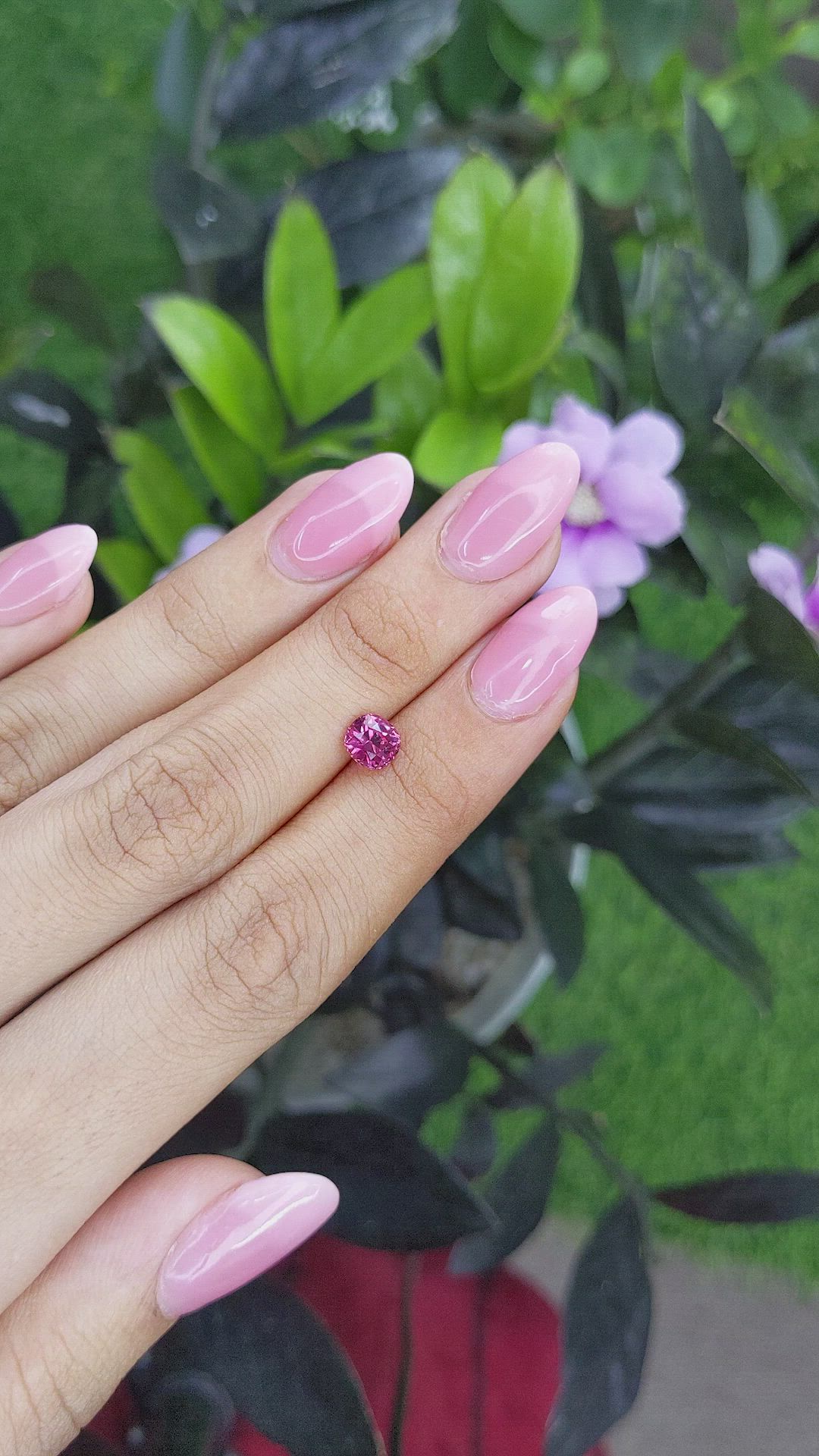 1.06 Ct. Reddish Pink Sapphire from Madagascar Size Video