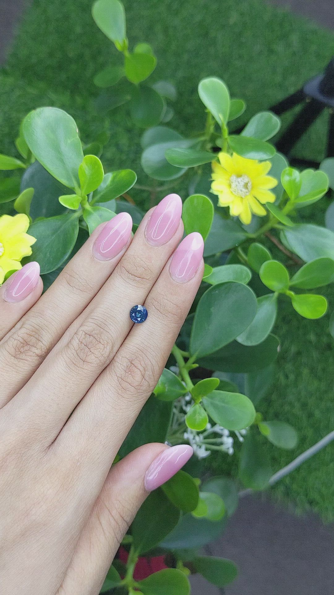 1.20 Ct. Greenish Blue Sapphire from Madagascar Size Video