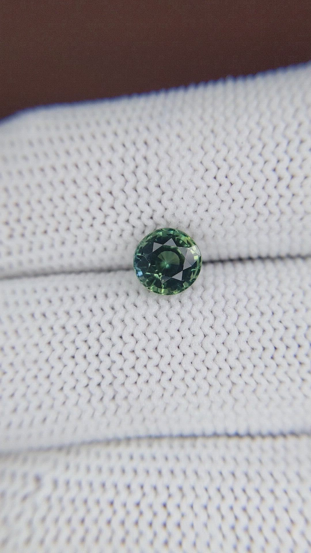 1.55 Ct. Bluish Green Sapphire from Madagascar Size Video