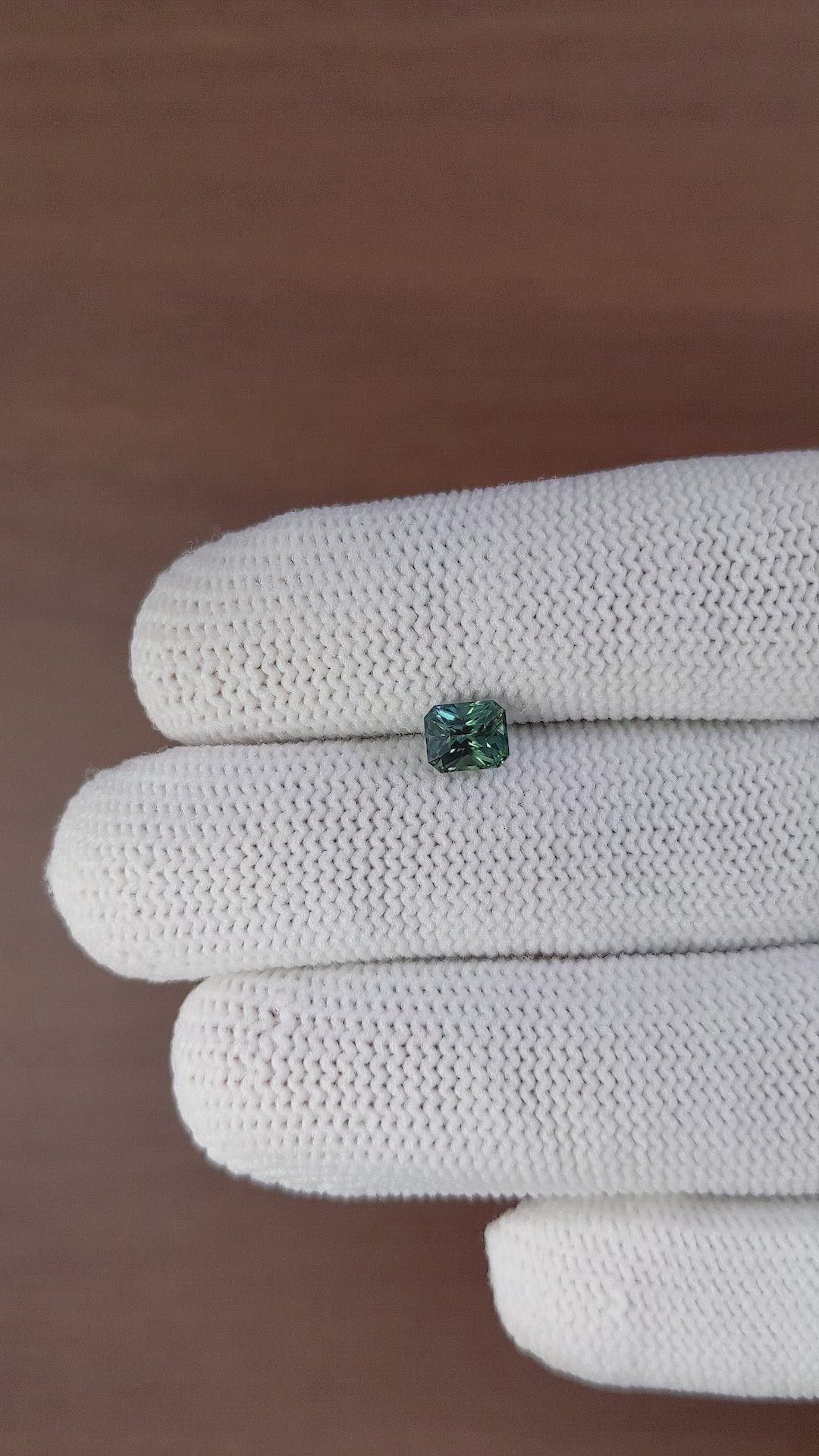 1.01 Ct. Bluish Green Sapphire from Madagascar Size Video