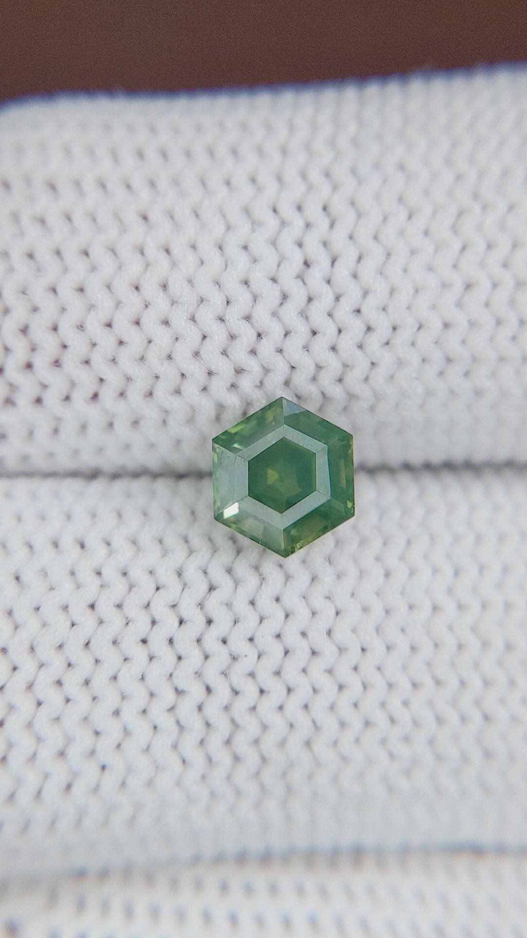 1.35 Ct. Yellowish Green Sapphire from Madagascar Size Video