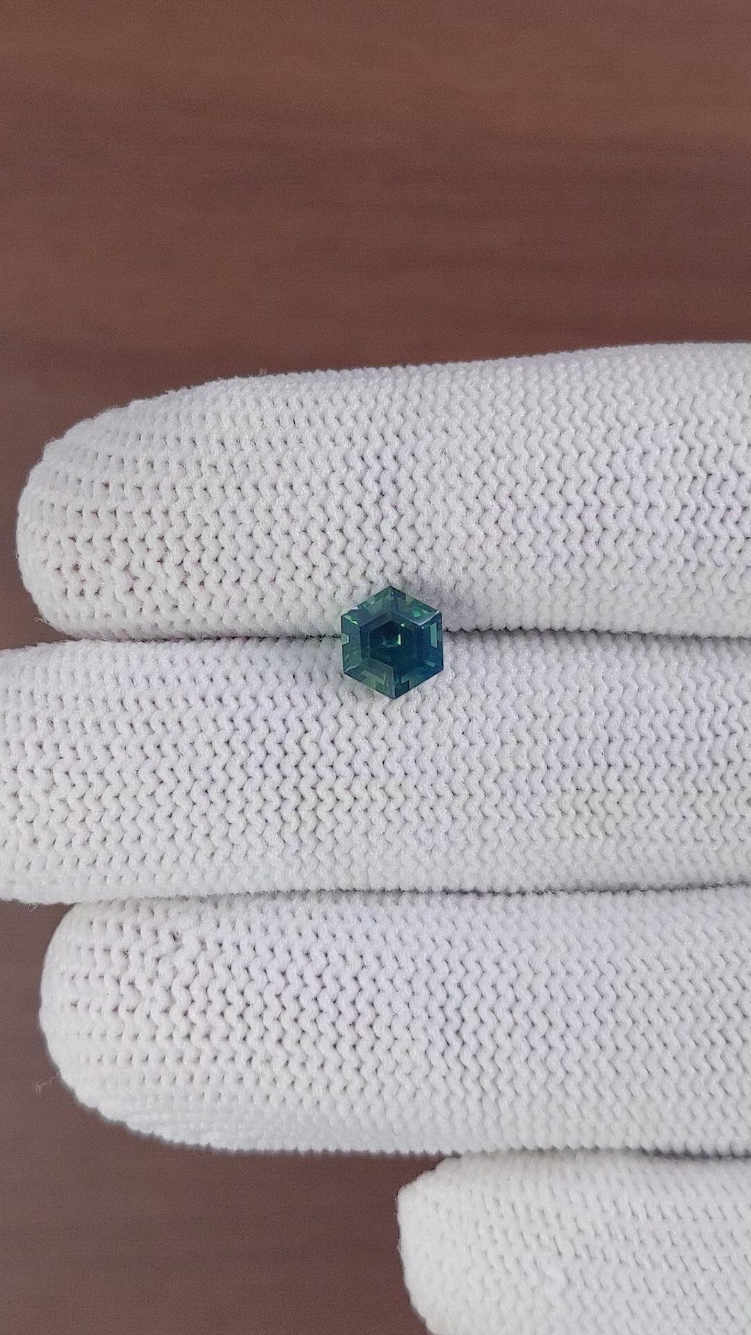 1.50 Ct. Bluish Green Sapphire from Madagascar Size Video