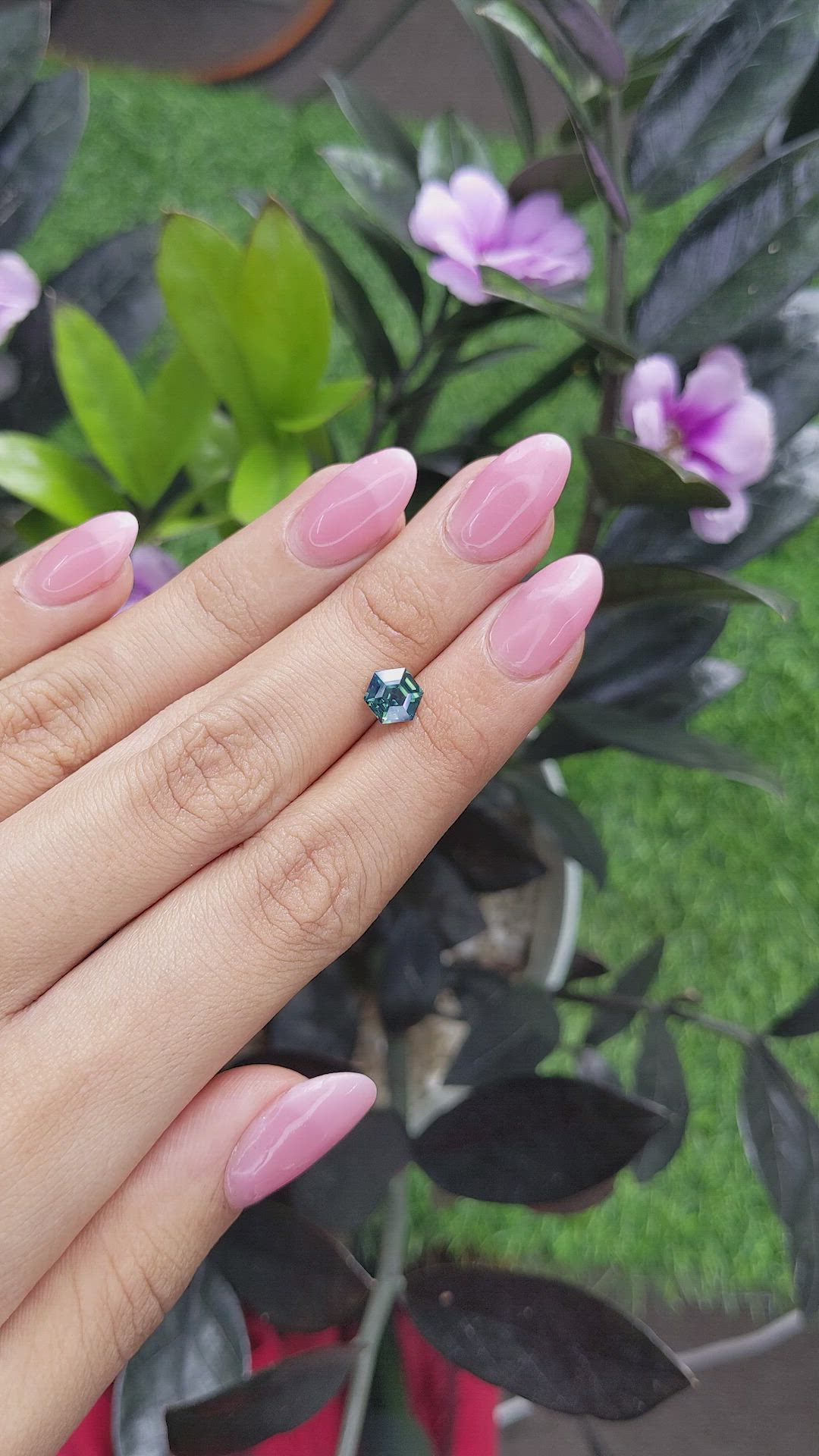 1.50 Ct. Bluish Green Sapphire from Madagascar Size Video
