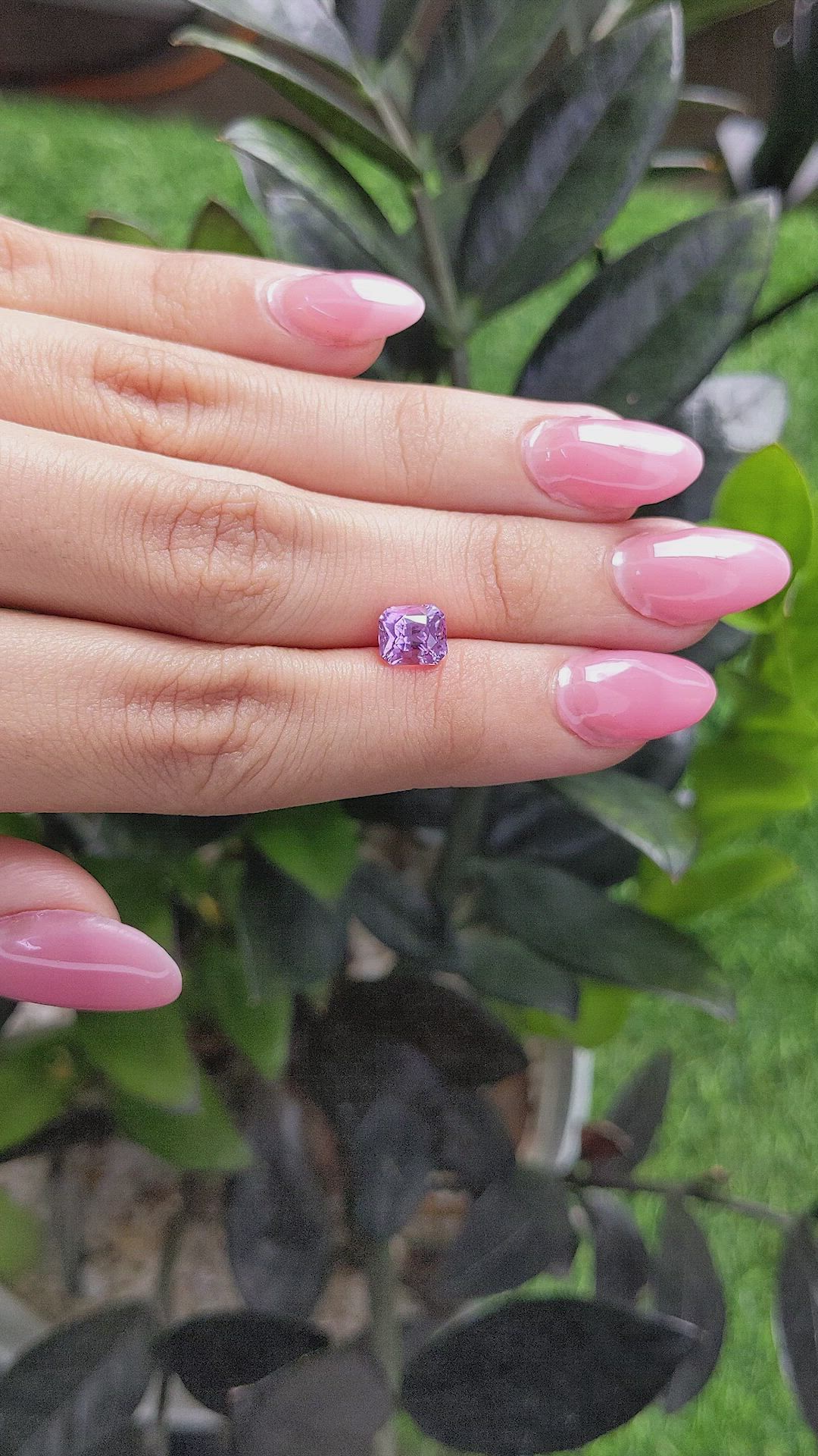 2.06 Ct. Pinkish Purple Sapphire from Madagascar Size Video