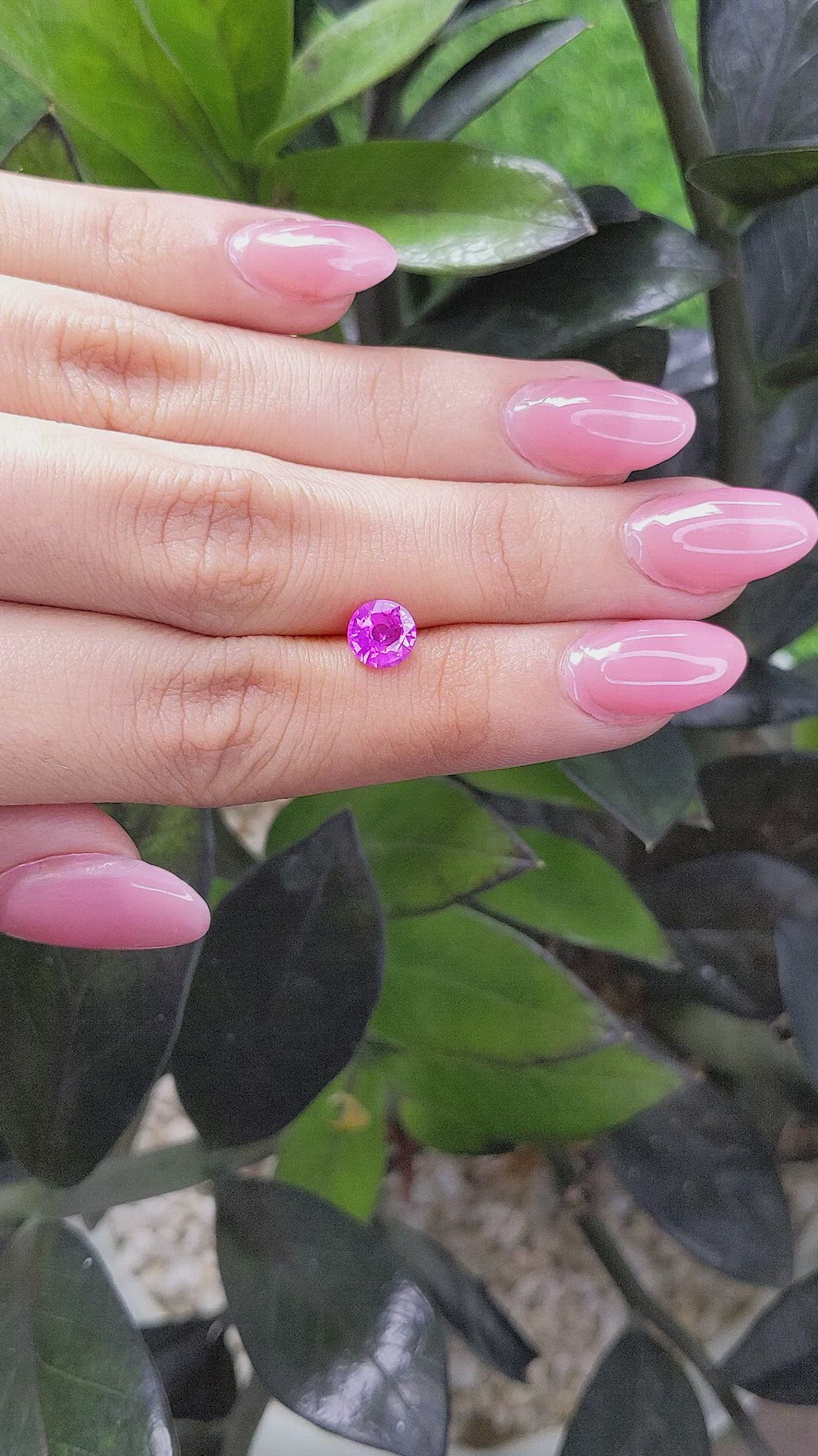 1.15 Ct. Pinkish Purple Sapphire from Madagascar Size Video