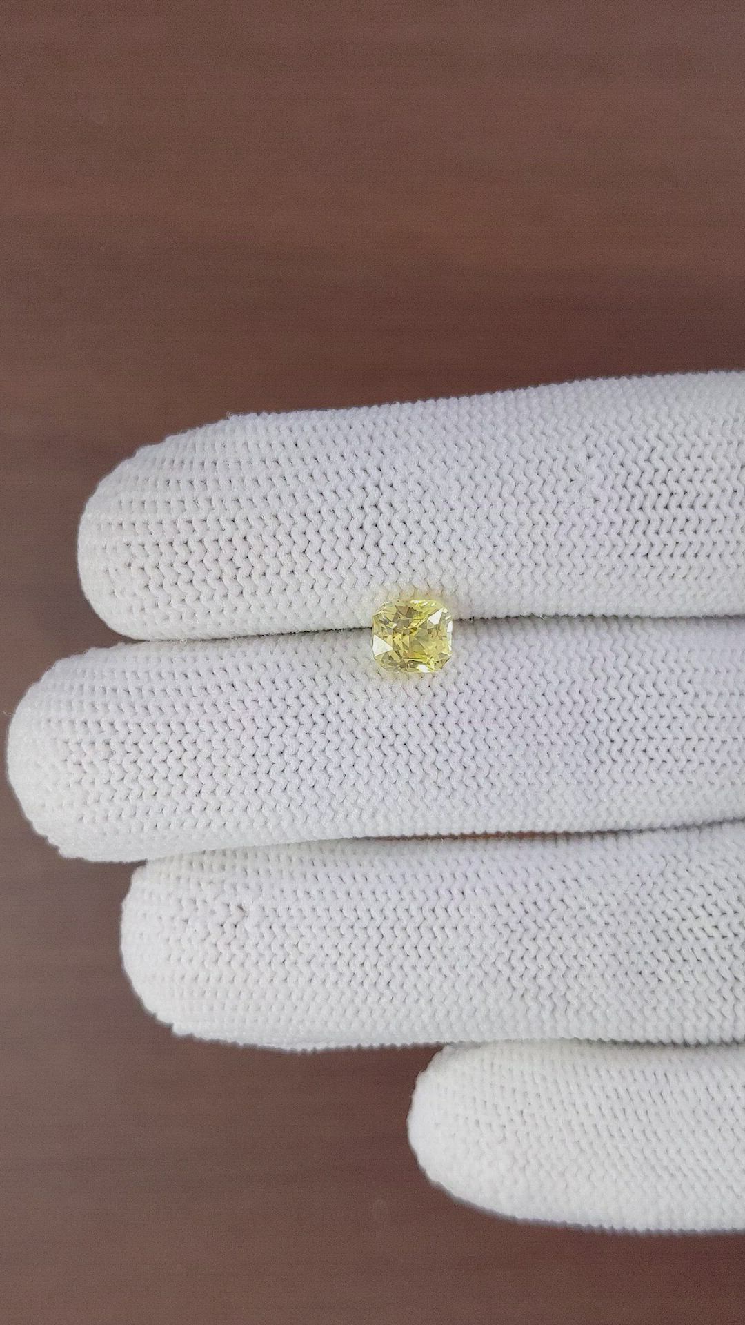 1.58 Ct. Yellow Sapphire from Ceylon (Sri Lanka) Size Video