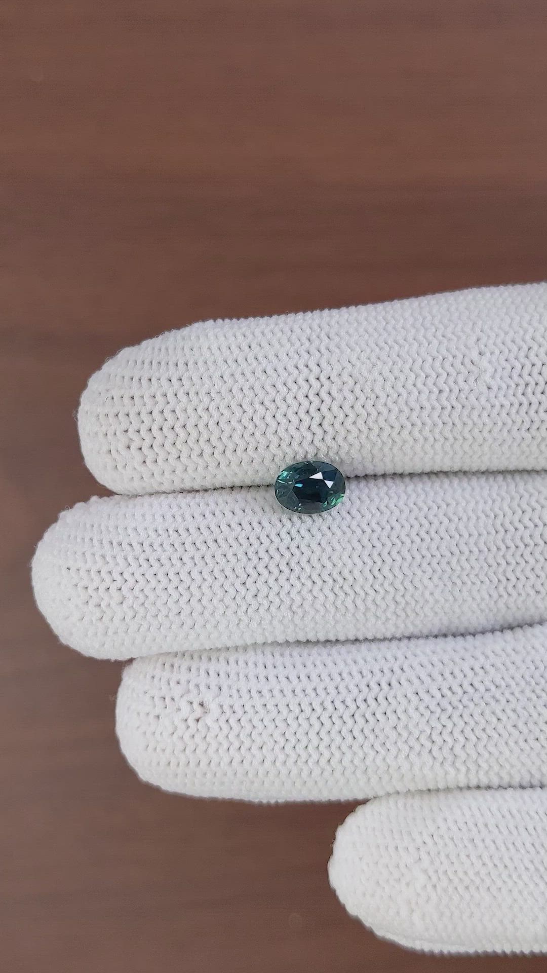 1.27 Ct. Bluish Green Sapphire from Africa Size Video