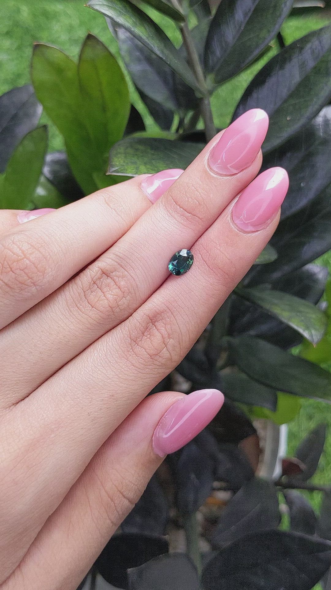 1.27 Ct. Bluish Green Sapphire from Africa Size Video