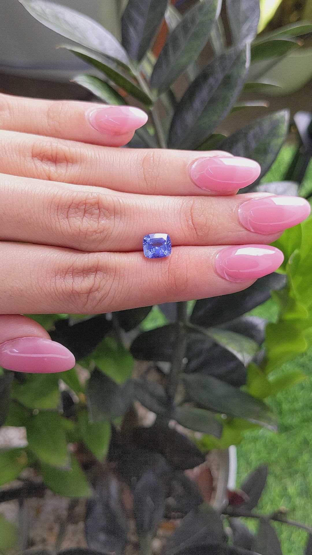 2.06 Ct. Blue Sapphire from Ceylon (Sri Lanka) Size Video