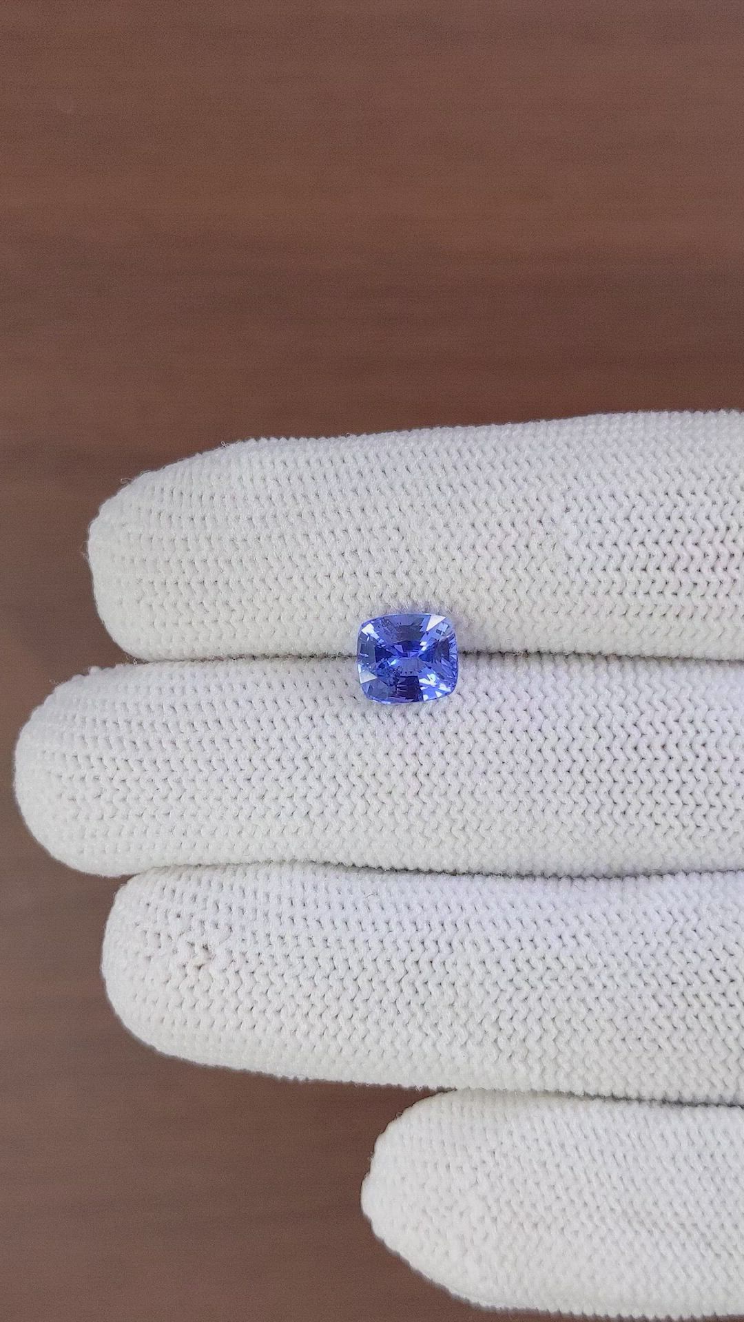 2.06 Ct. Blue Sapphire from Ceylon (Sri Lanka) Size Video