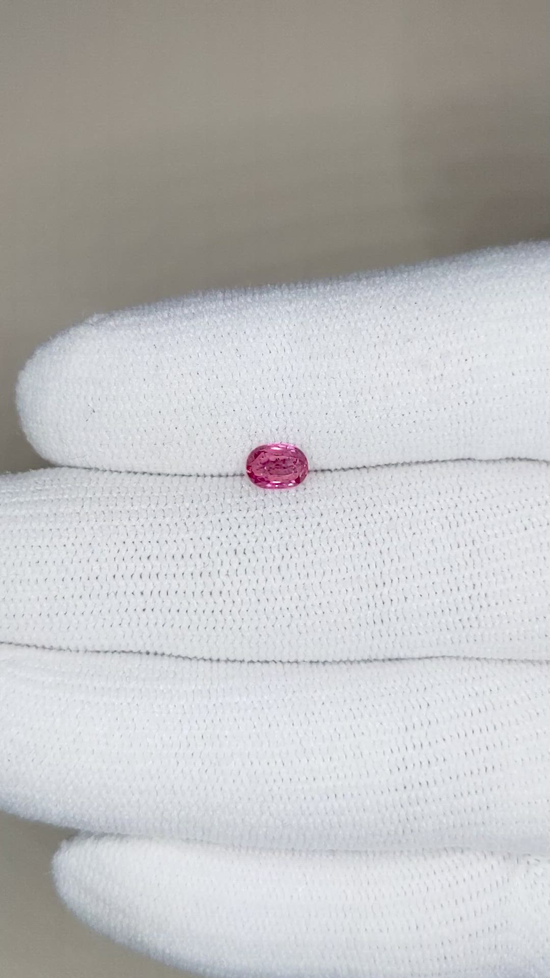 0.56 Ct. Reddish Pink Sapphire from Burma (Myanmar) Size Video