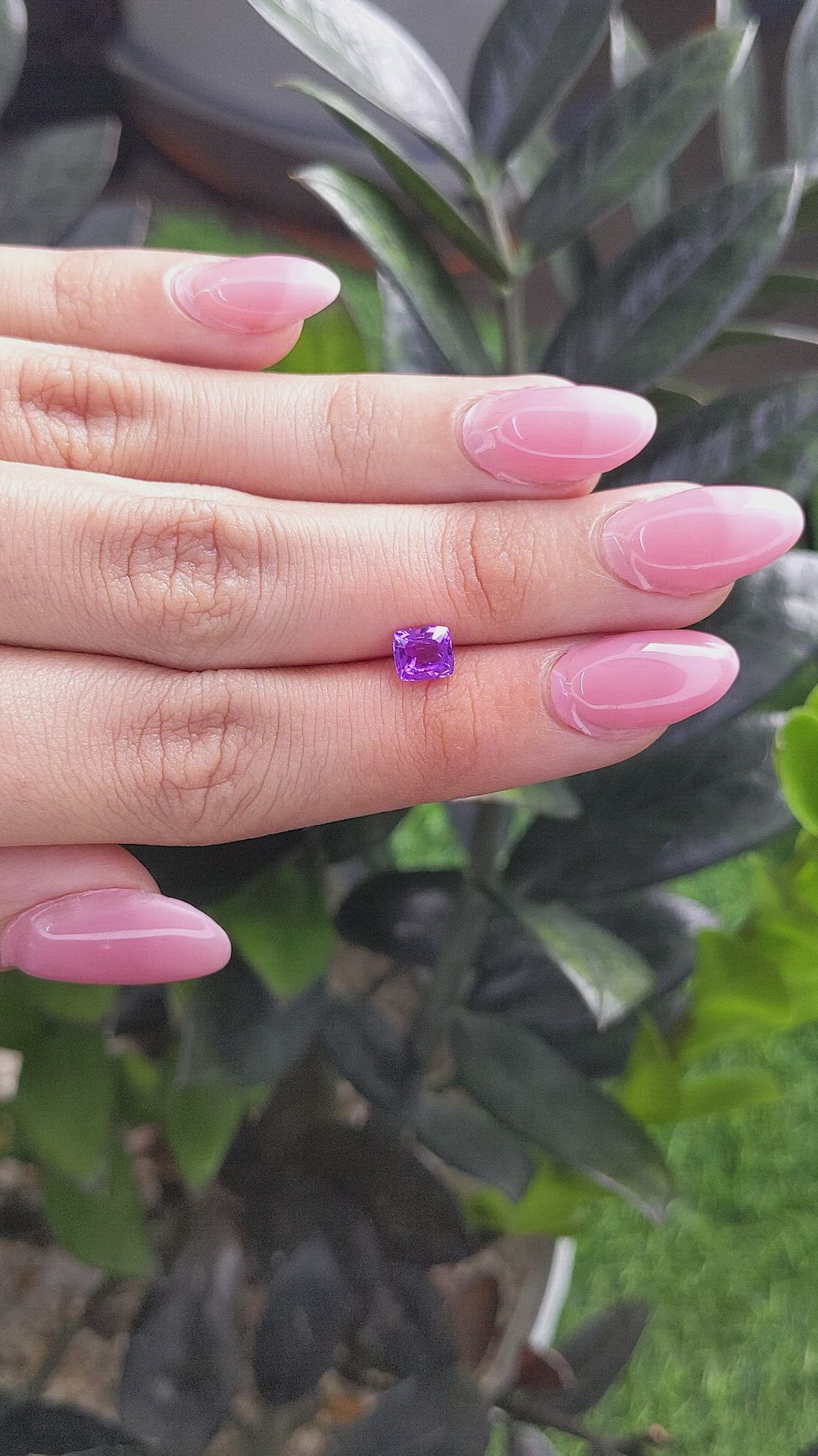 1.02 Ct. Purple Sapphire from Madagascar Size Video