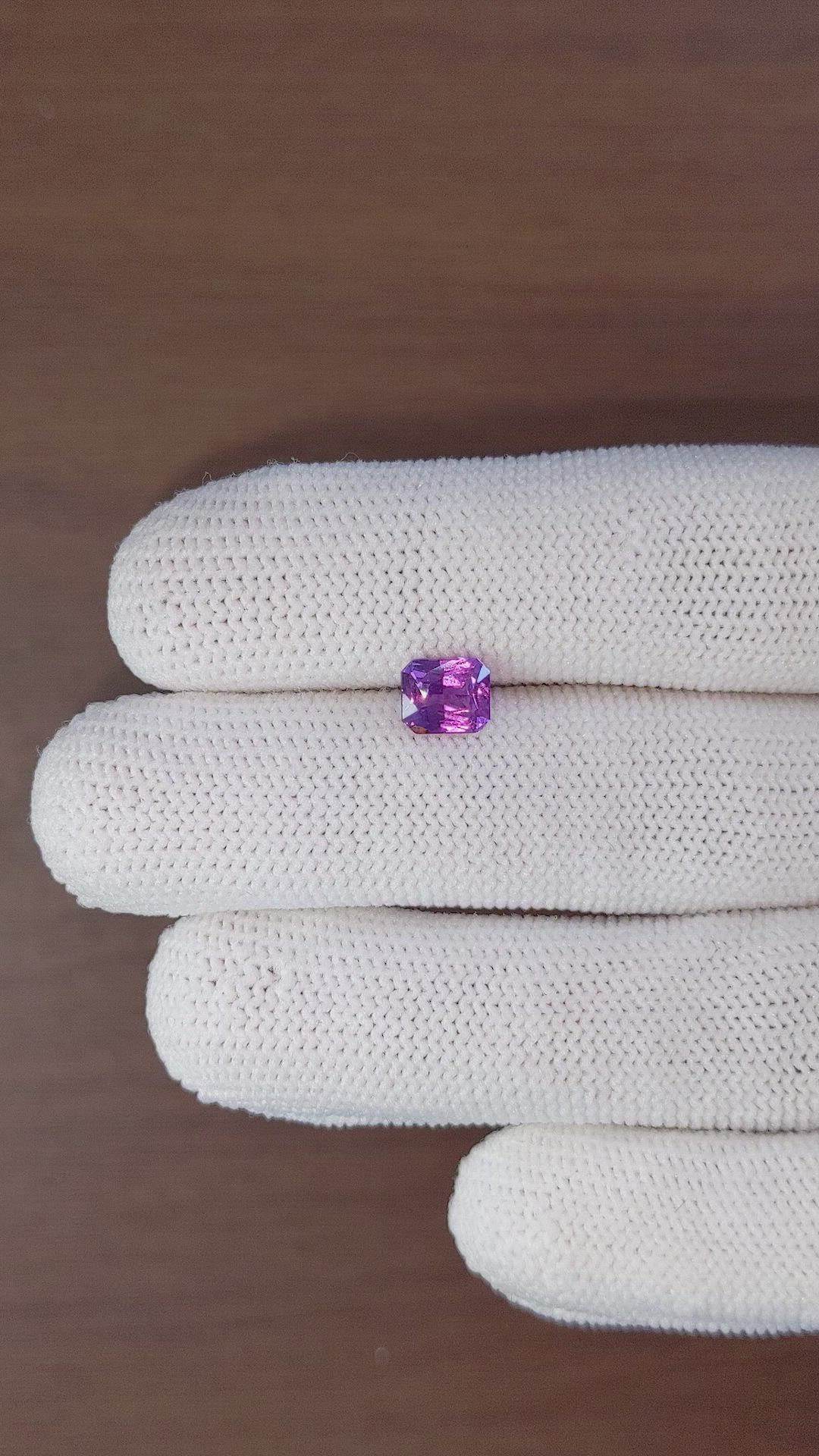 1.56 Ct. Purple Sapphire from Madagascar Size Video