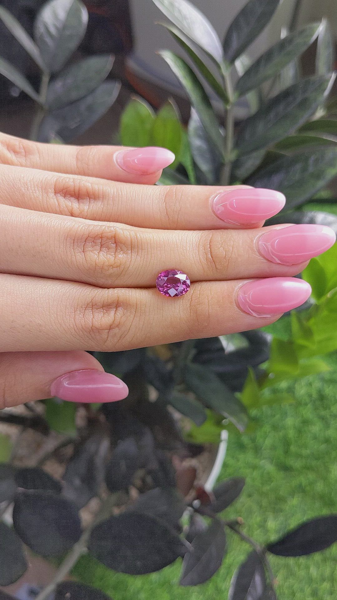 2.60 Ct. Purplish Pink Sapphire from Madagascar Size Video