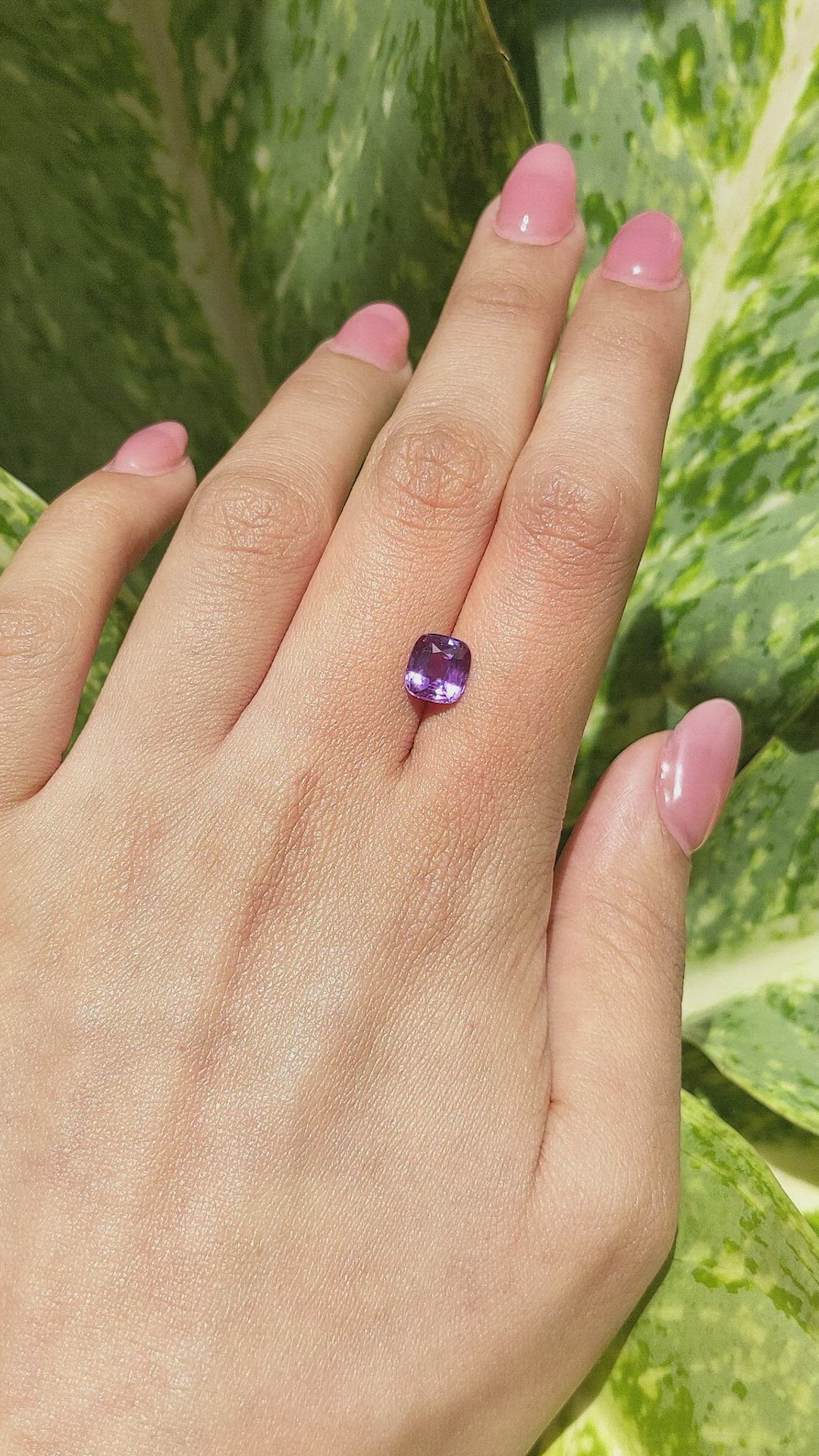 2.05 Ct. Purple Sapphire from Madagascar Size Video