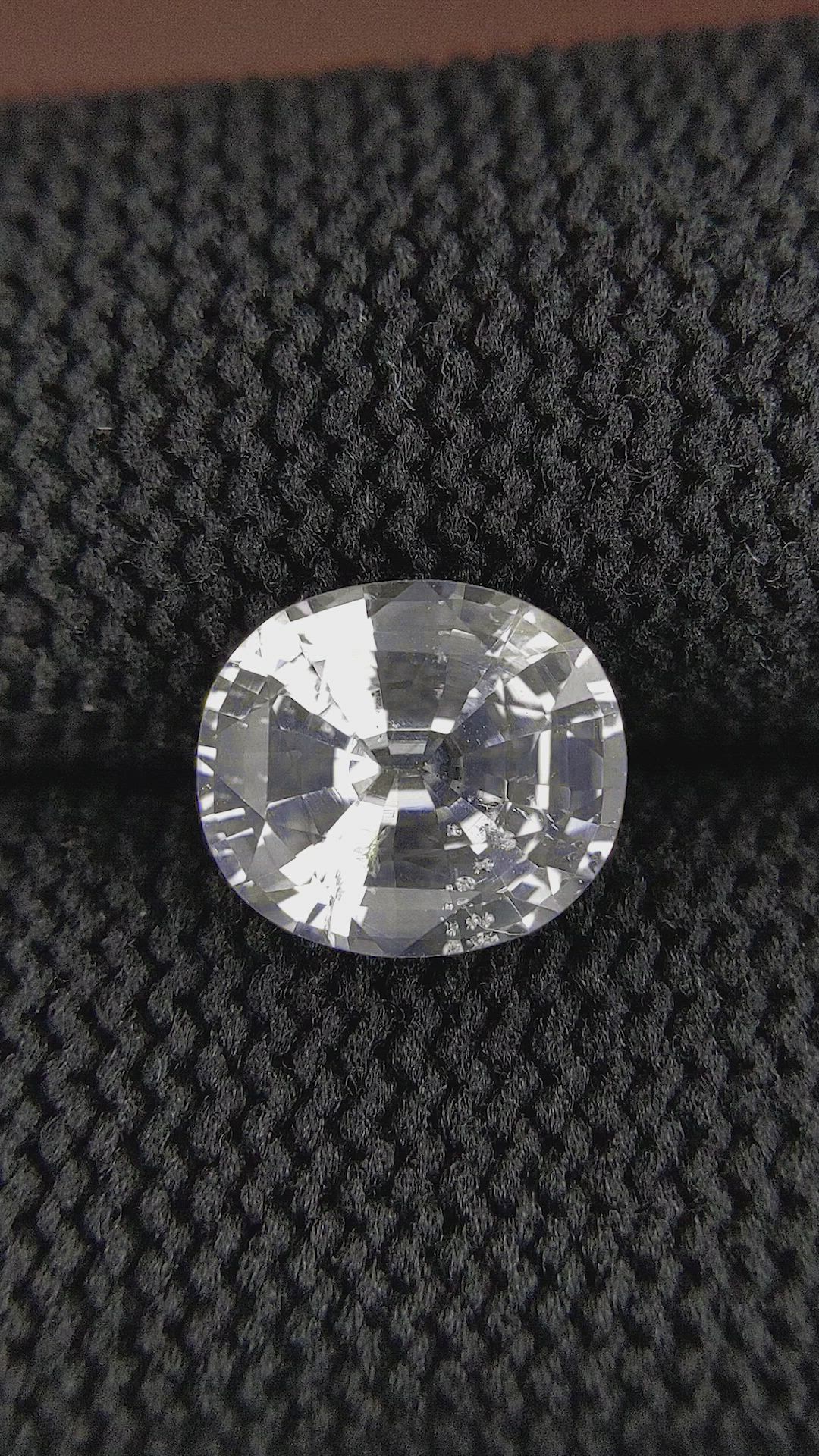 3.10 Ct. White Sapphire from Madagascar Size Video