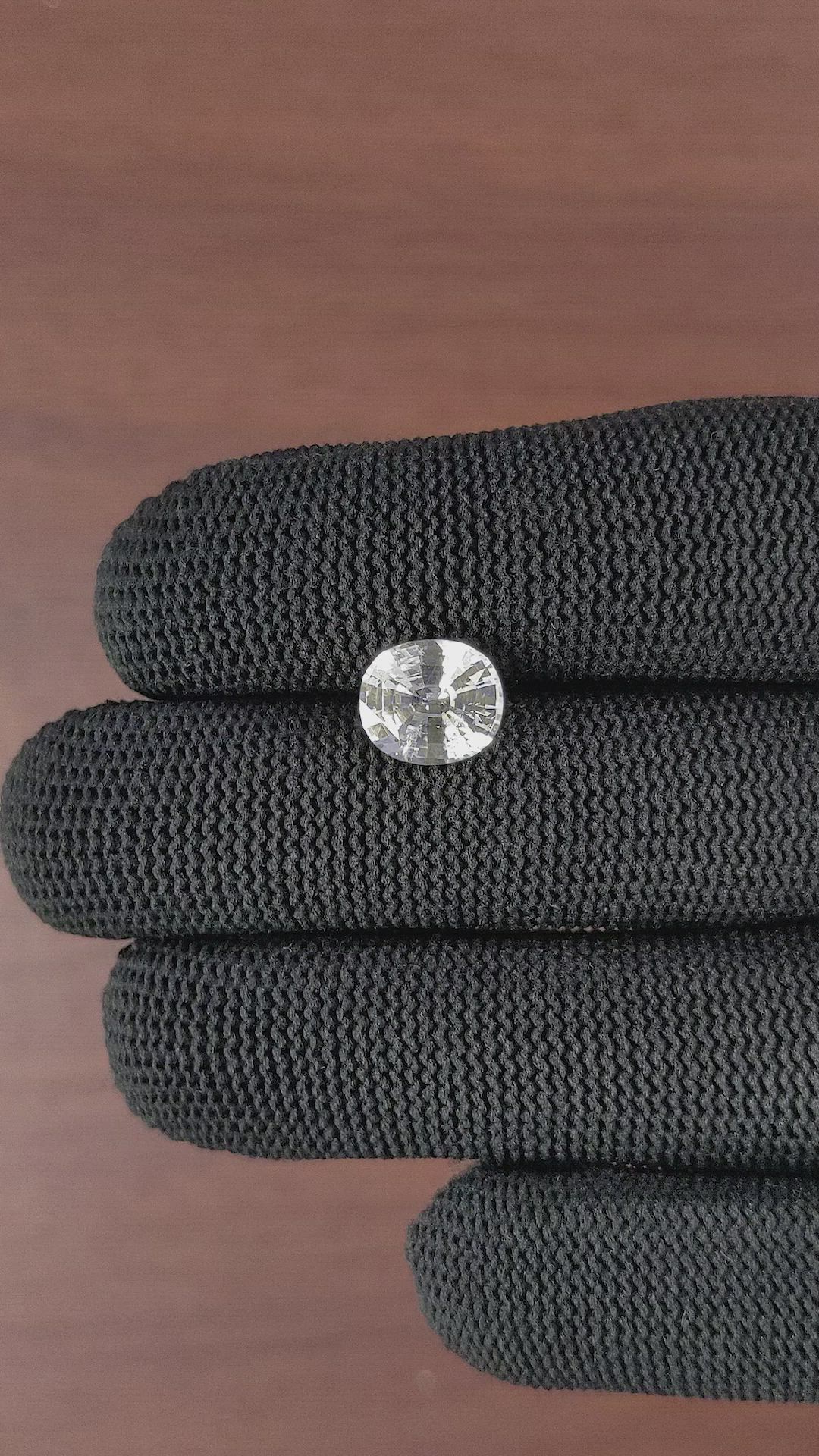 3.10 Ct. White Sapphire from Madagascar Size Video