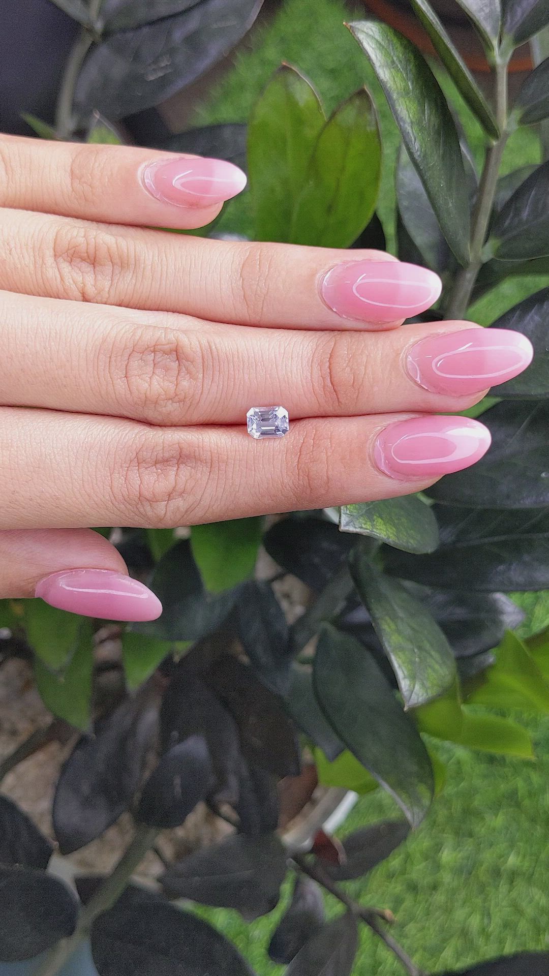 1.34 Ct. White Sapphire from Madagascar Size Video