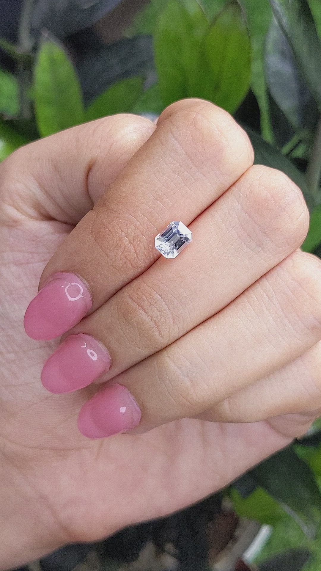 1.34 Ct. White Sapphire from Madagascar Size Video