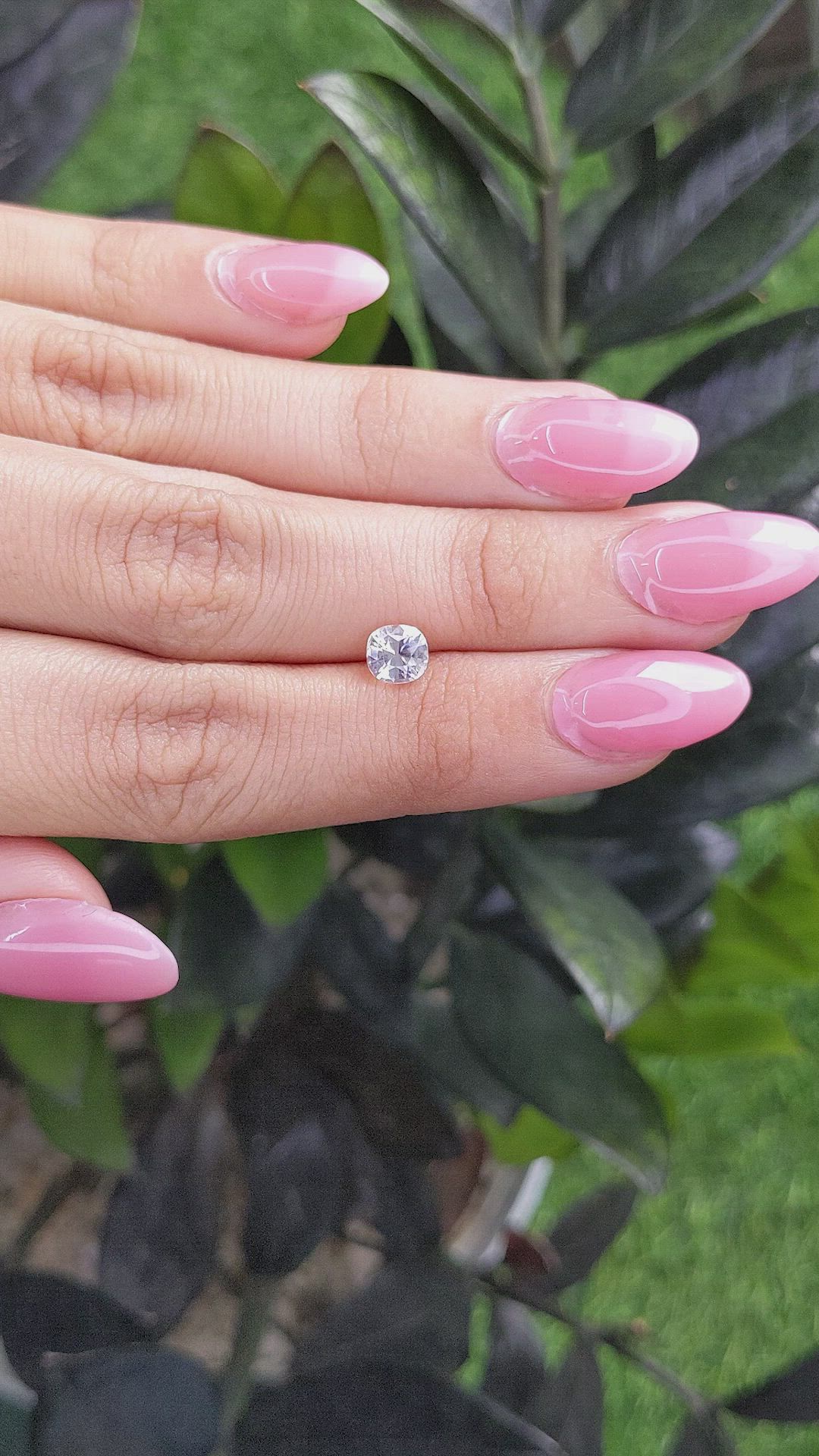 1.10 Ct. White Sapphire from Africa Size Video