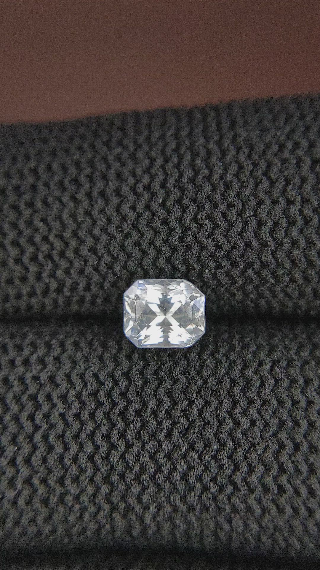 1.32 Ct. White Sapphire from Africa Size Video