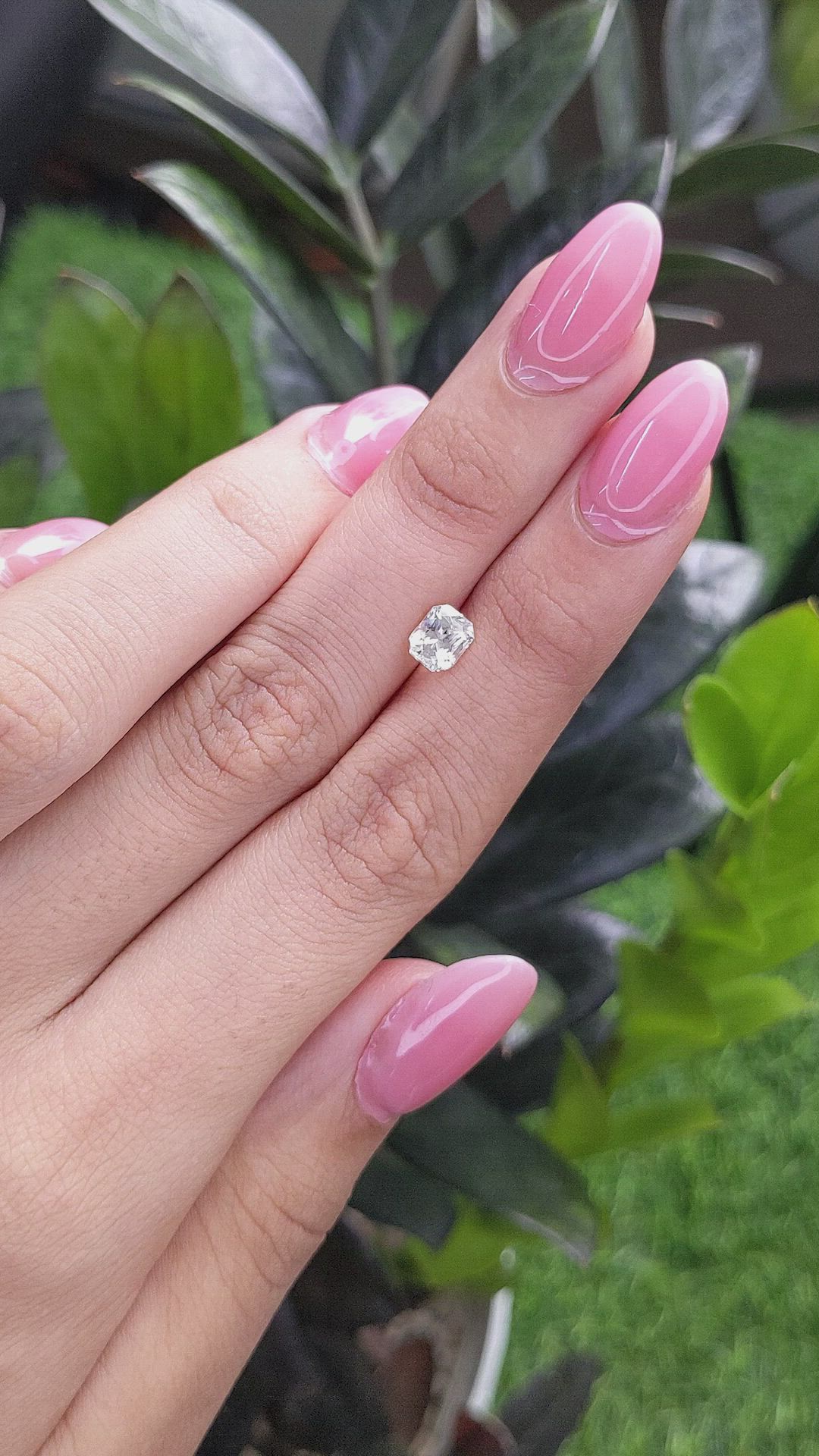 1.32 Ct. White Sapphire from Africa Size Video