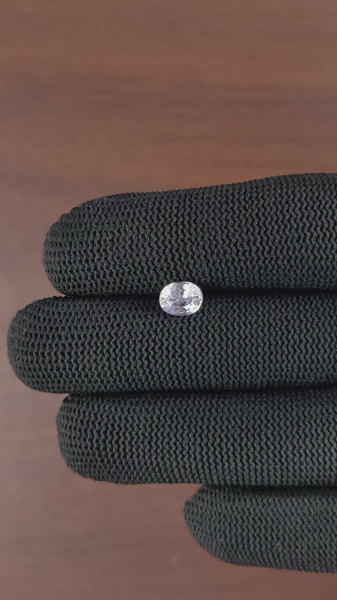 1.18 Ct. White Sapphire from Africa Size Video