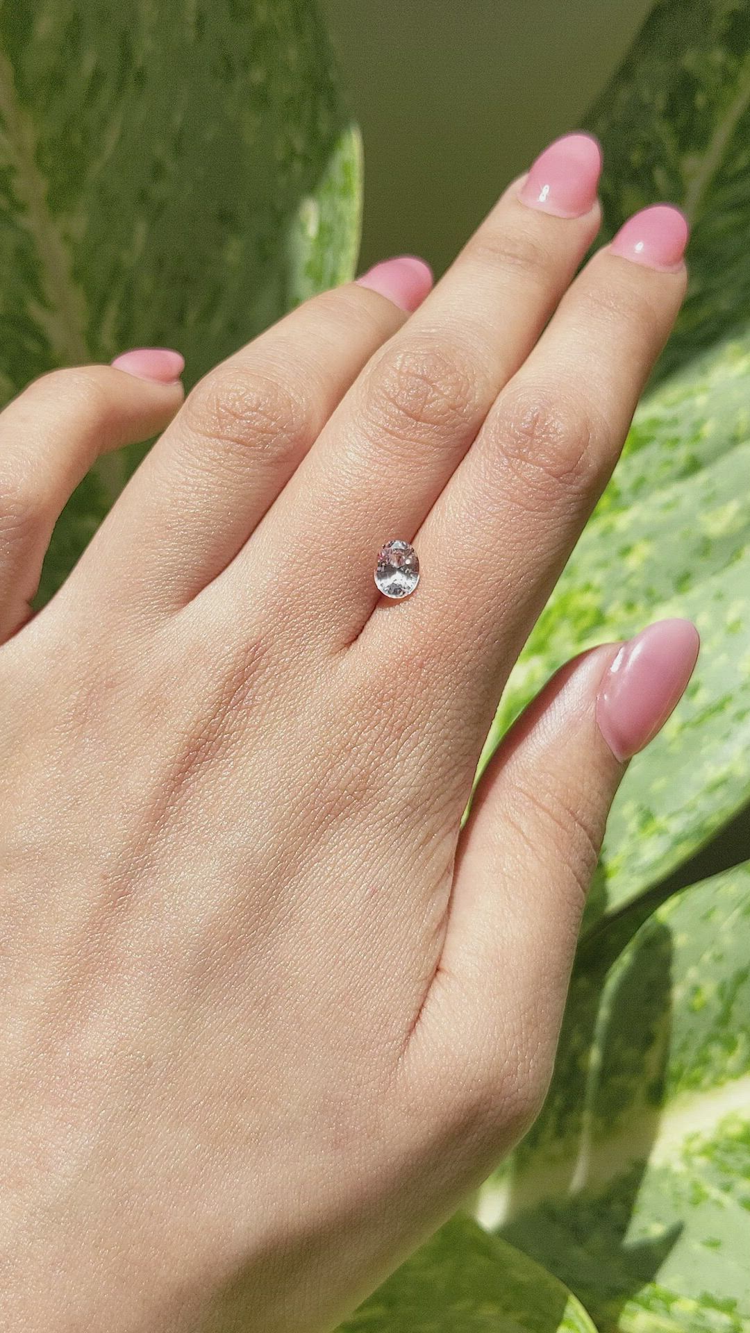 1.18 Ct. White Sapphire from Africa Size Video