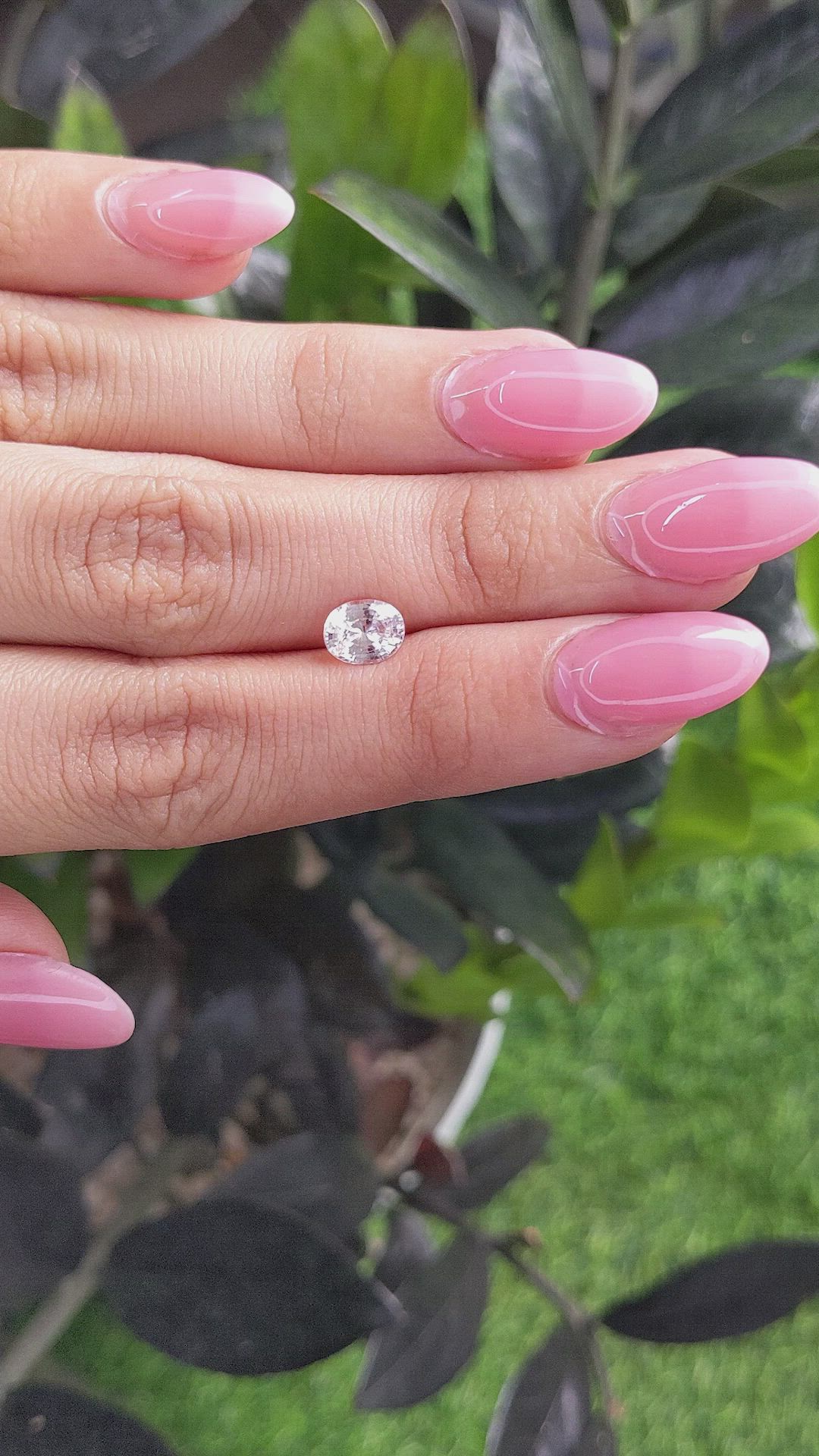 1.18 Ct. White Sapphire from Africa Size Video