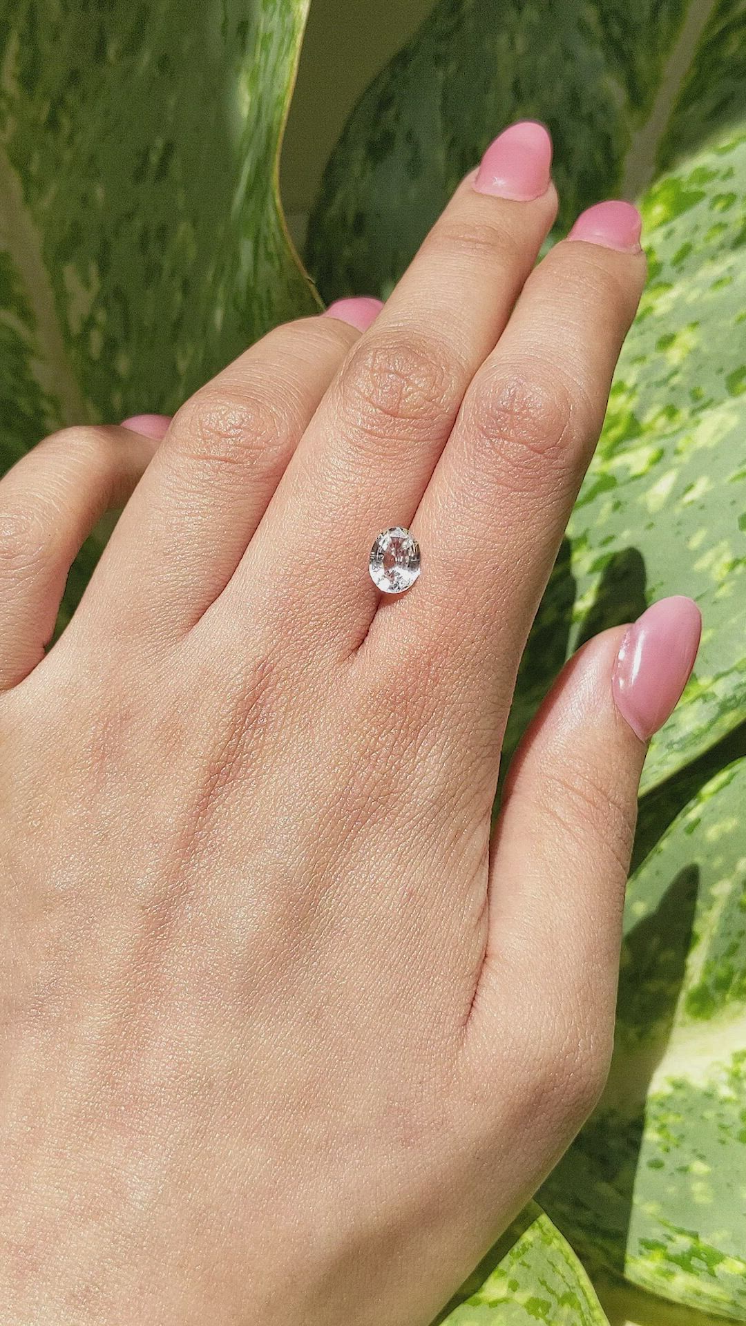 1.50 Ct. White Sapphire from Africa Size Video