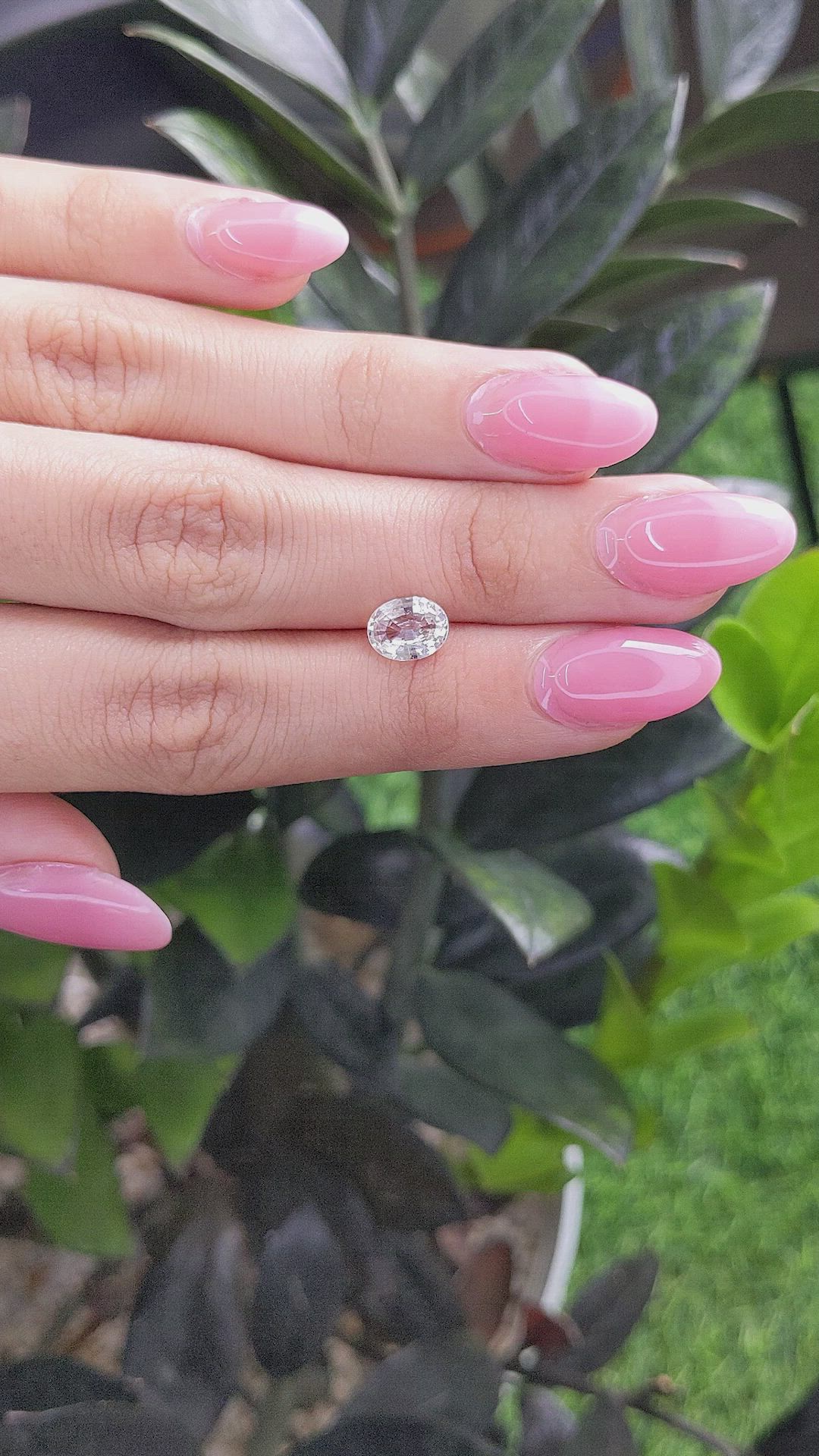 1.50 Ct. White Sapphire from Africa Size Video