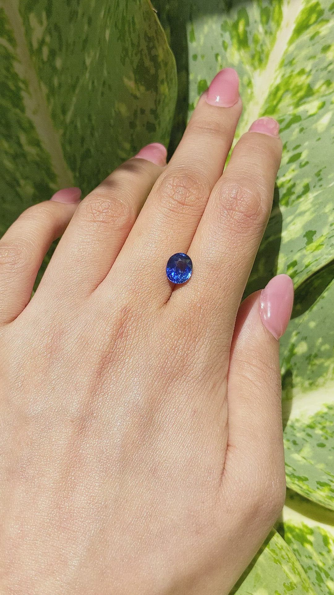 3.06 Ct. Blue Sapphire from Ceylon (Sri Lanka) Size Video