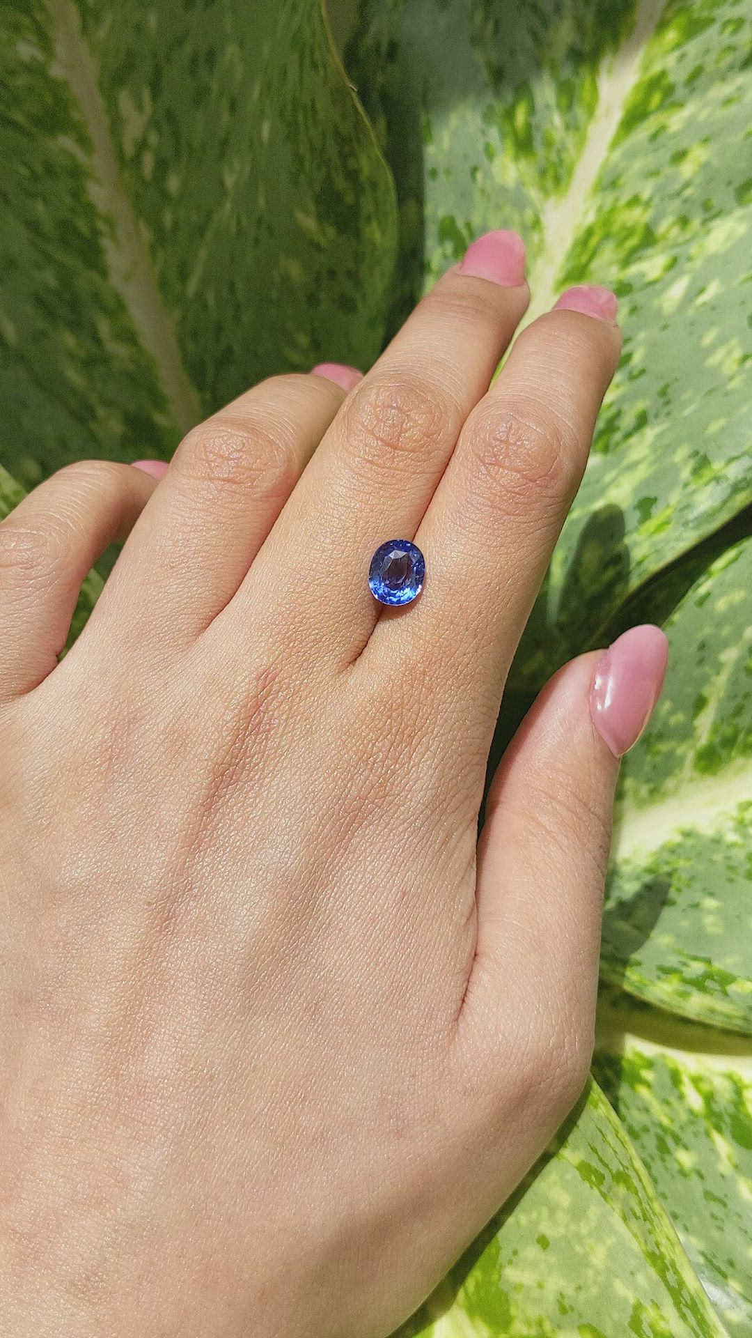 3.04 Ct. Blue Sapphire from Ceylon (Sri Lanka) Size Video