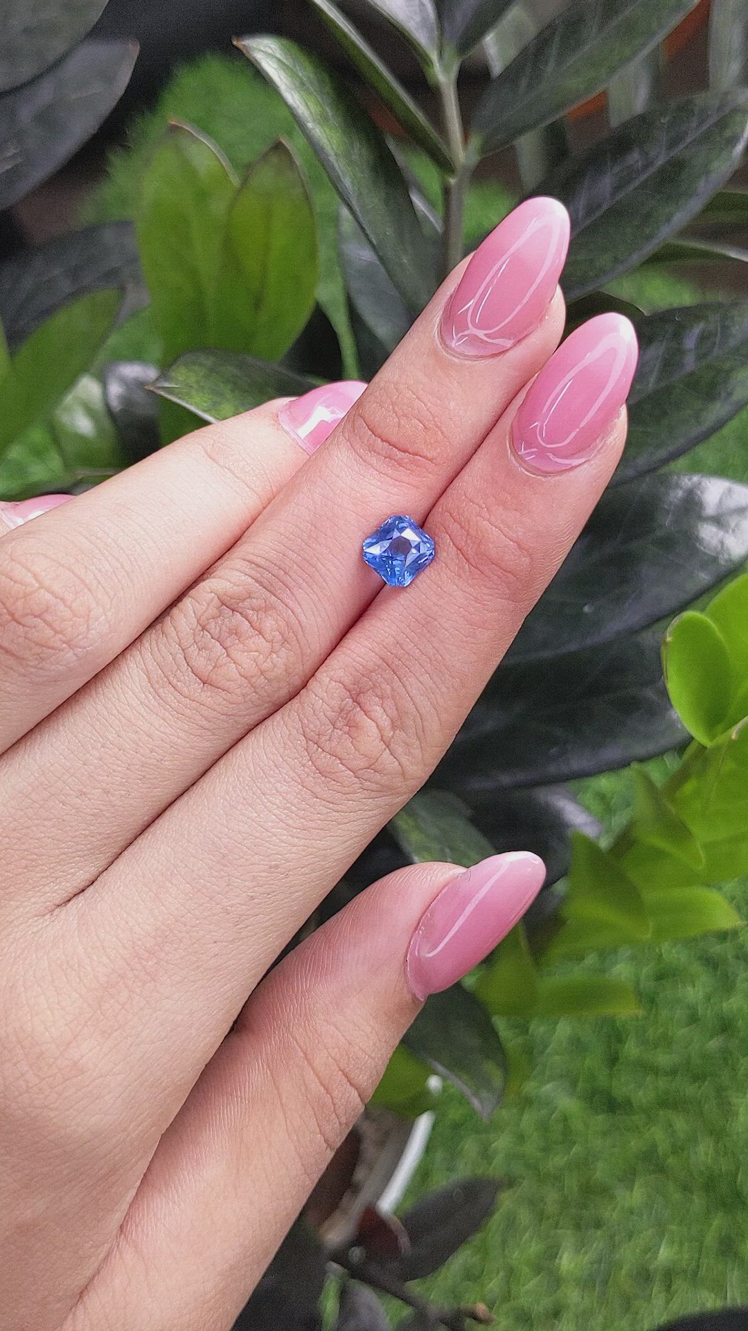 2.18 Ct. Blue Sapphire from Ceylon (Sri Lanka) Size Video