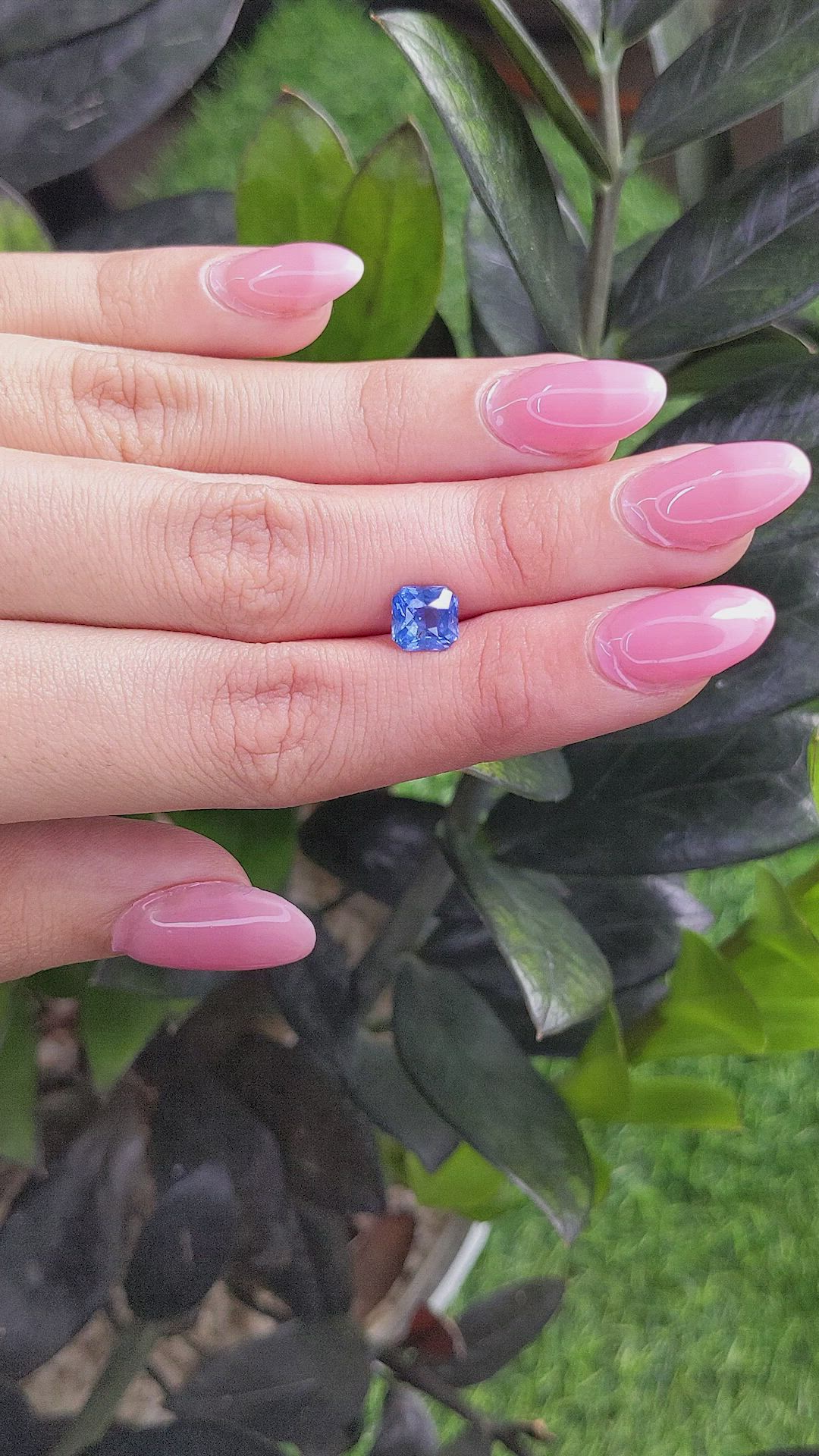 2.18 Ct. Blue Sapphire from Ceylon (Sri Lanka) Size Video