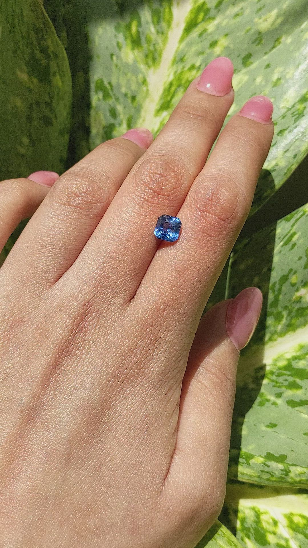 2.18 Ct. Blue Sapphire from Ceylon (Sri Lanka) Size Video