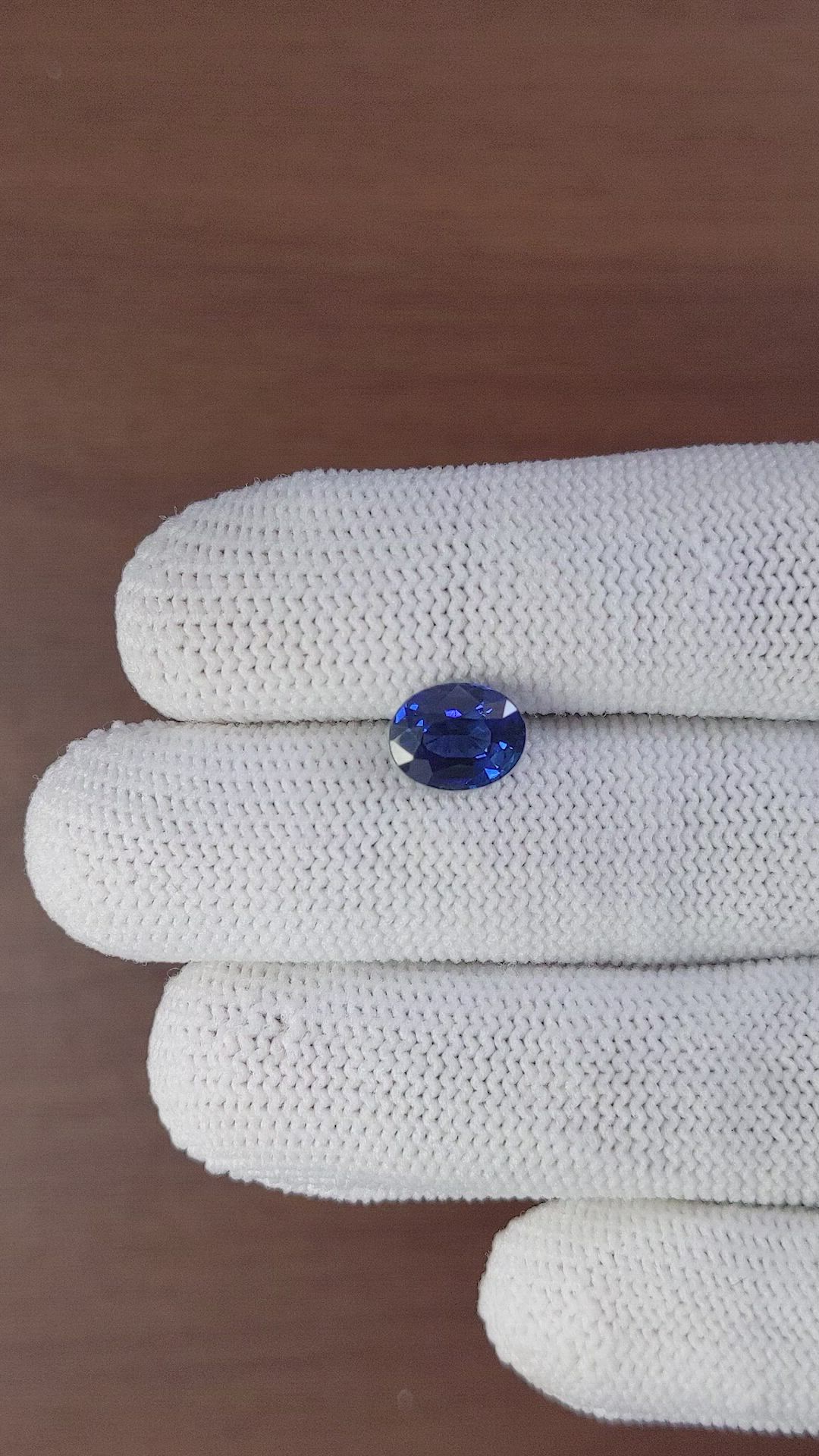 2.58 Ct. Blue Sapphire from Africa Size Video