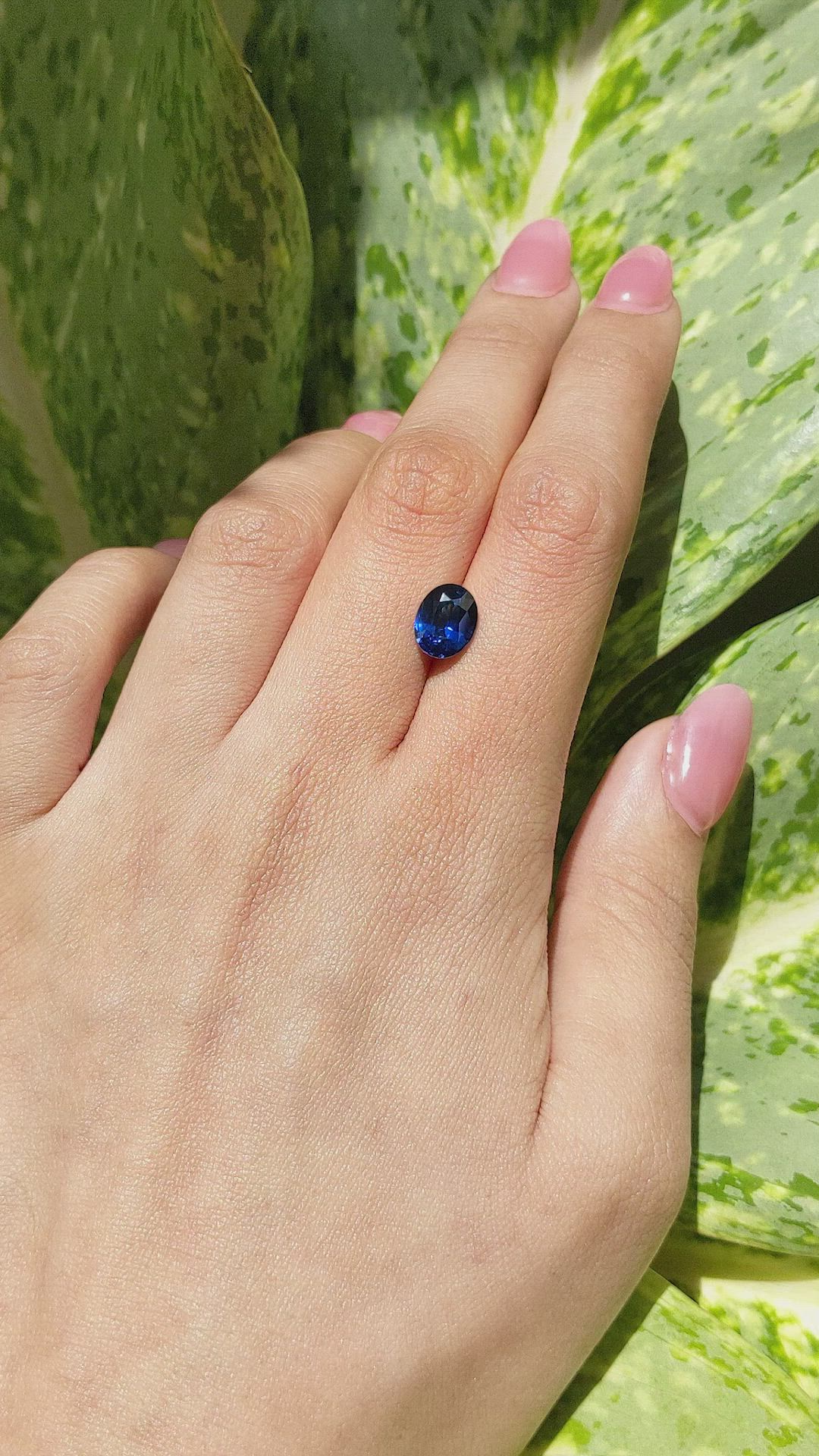 2.58 Ct. Blue Sapphire from Africa Size Video