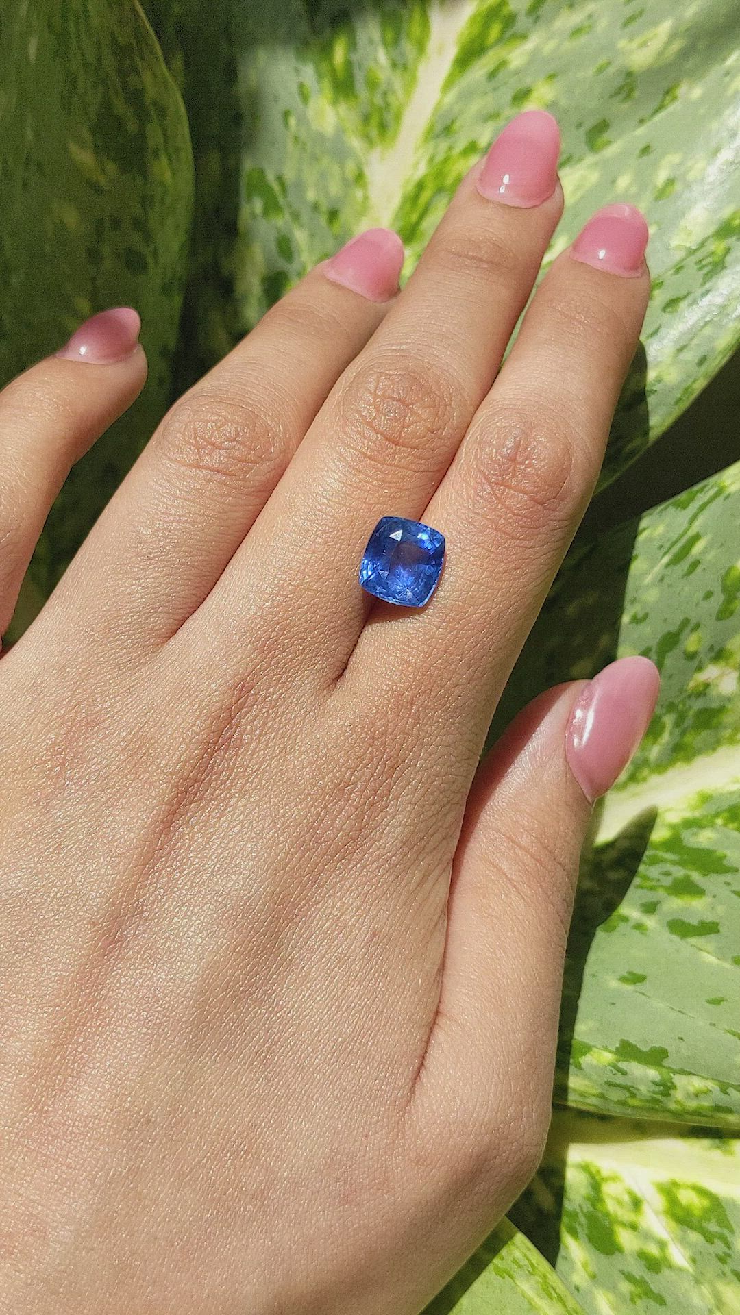 5.13 Ct. Blue Sapphire from Ceylon (Sri Lanka) Size Video