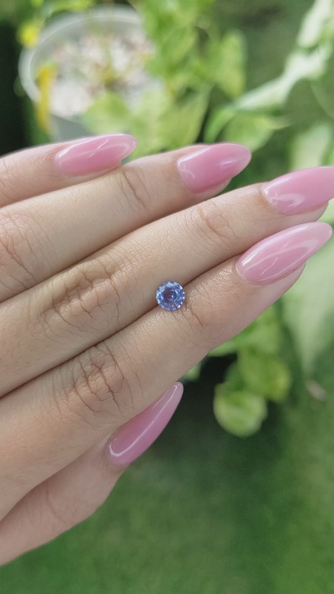 0.55 Ct. Blue Sapphire from Ceylon (Sri Lanka) Size Video