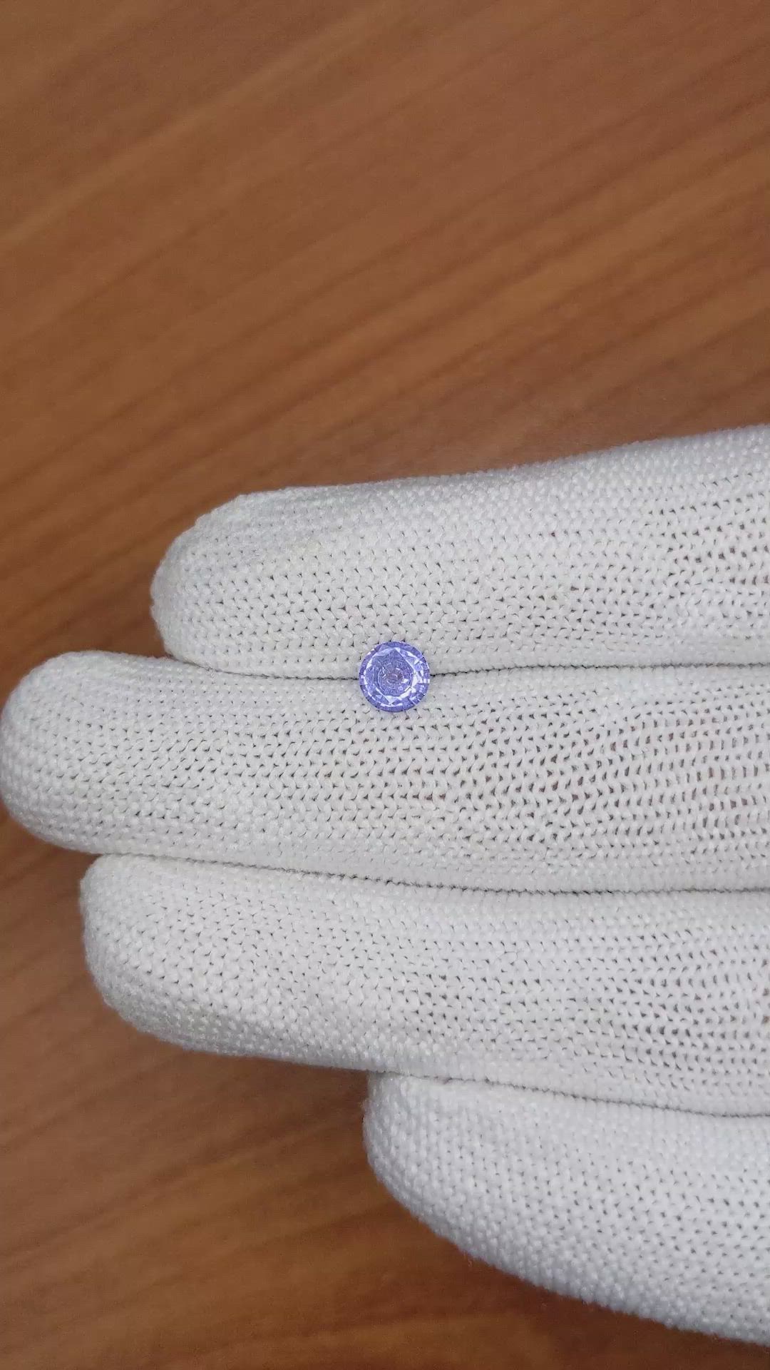 0.68 Ct. Blue Sapphire from Ceylon (Sri Lanka) Size Video