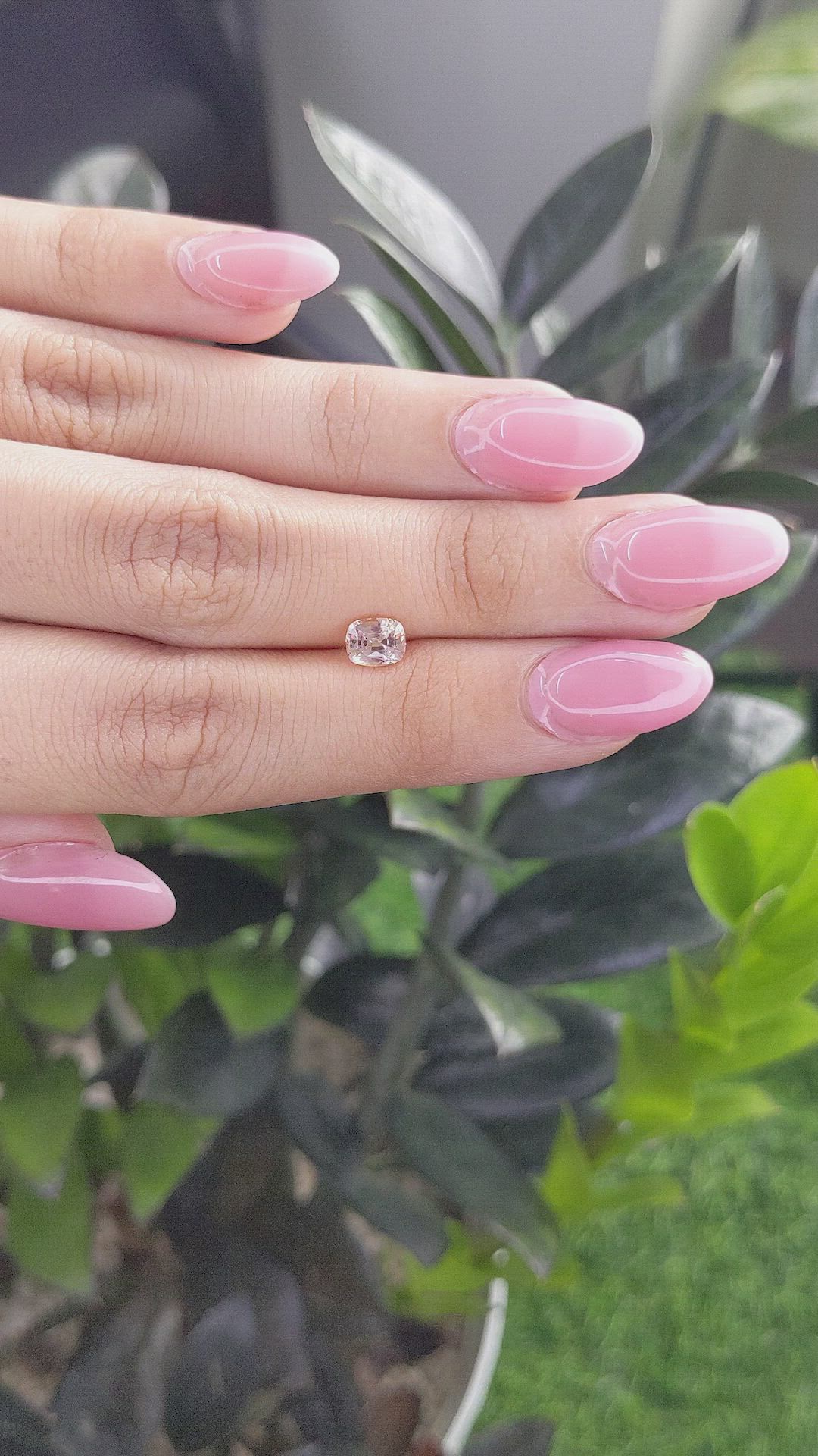 1.09 Ct. Peach Sapphire from Ceylon (Sri Lanka) Size Video