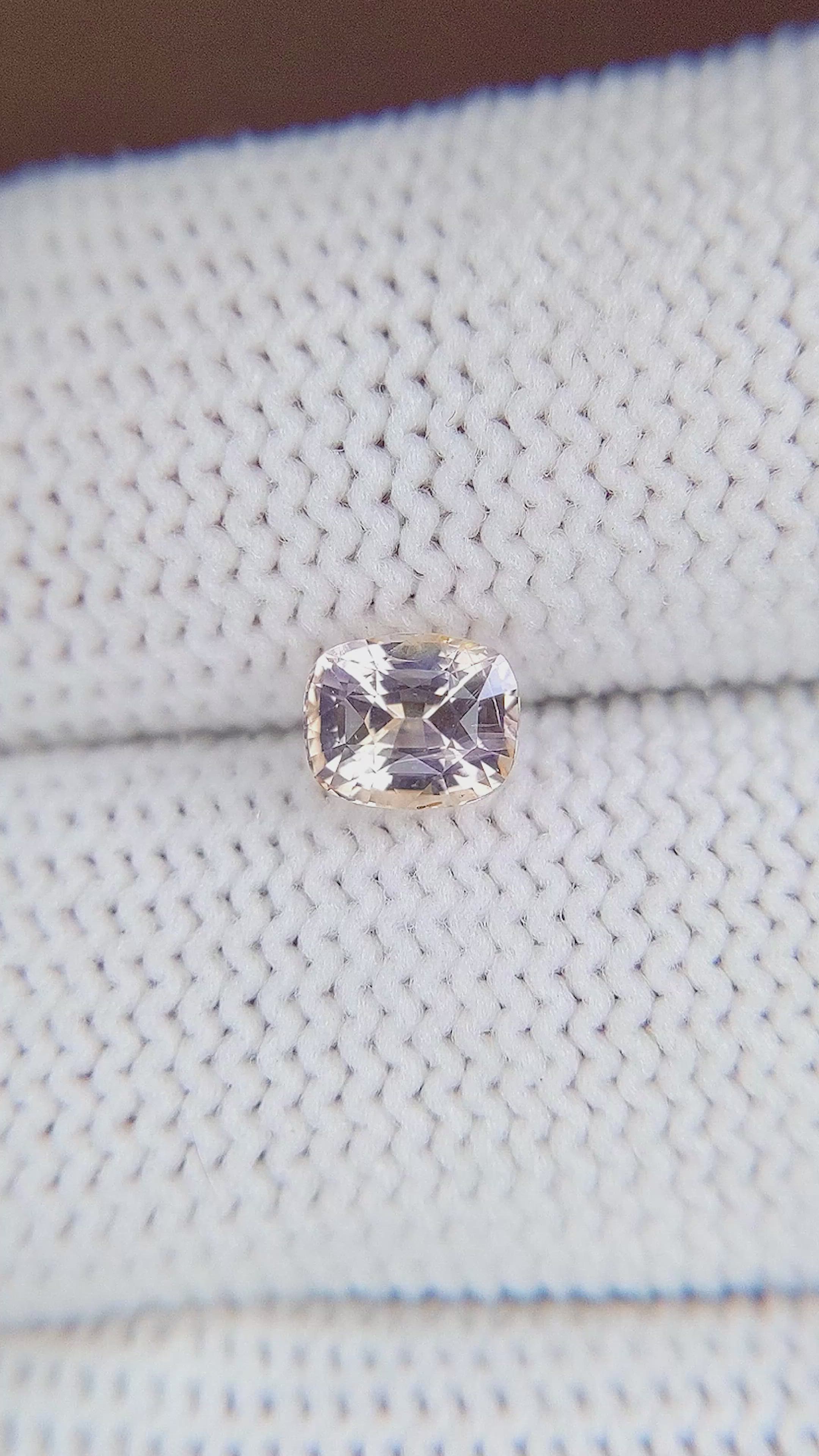 1.09 Ct. Peach Sapphire from Ceylon (Sri Lanka) Size Video