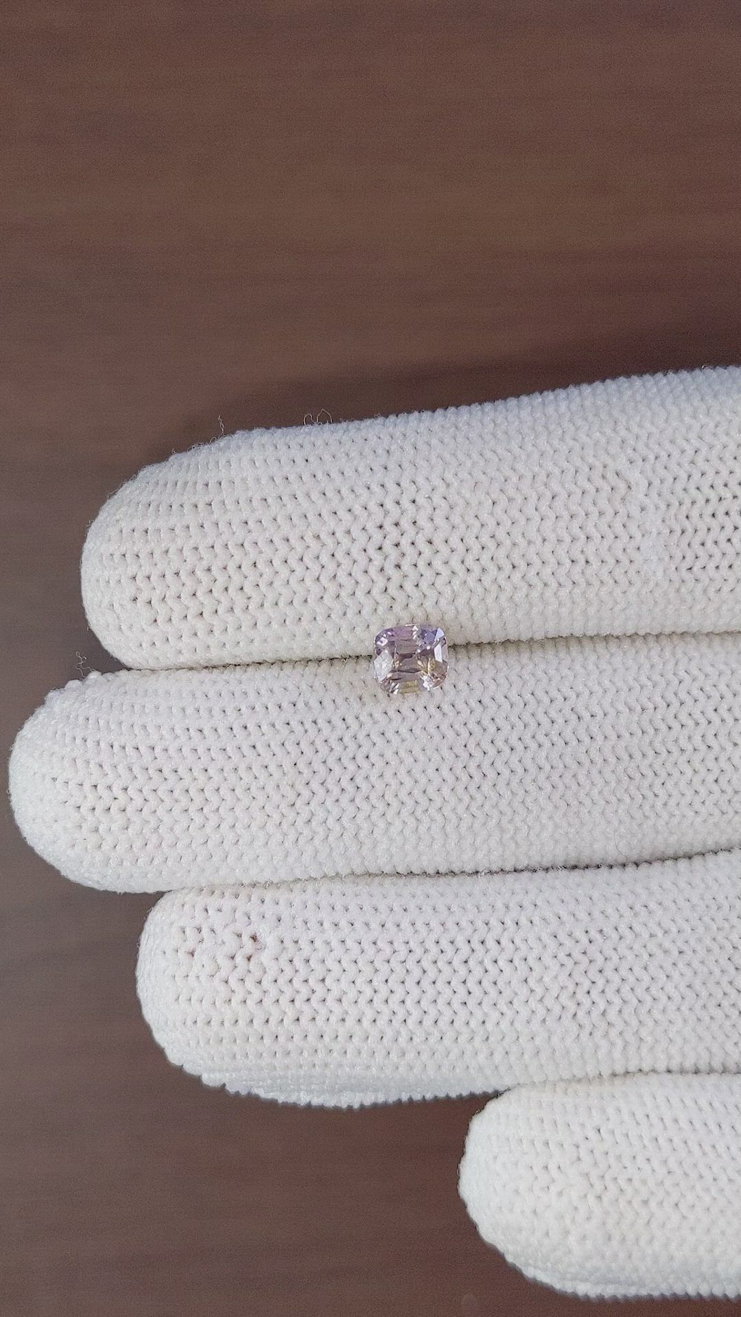0.92 Ct. Peach Sapphire from Ceylon (Sri Lanka) Size Video