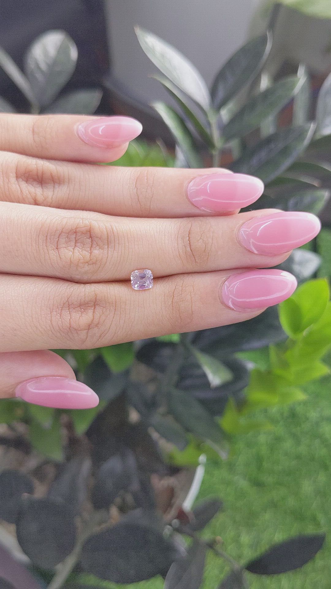 0.92 Ct. Peach Sapphire from Ceylon (Sri Lanka) Size Video