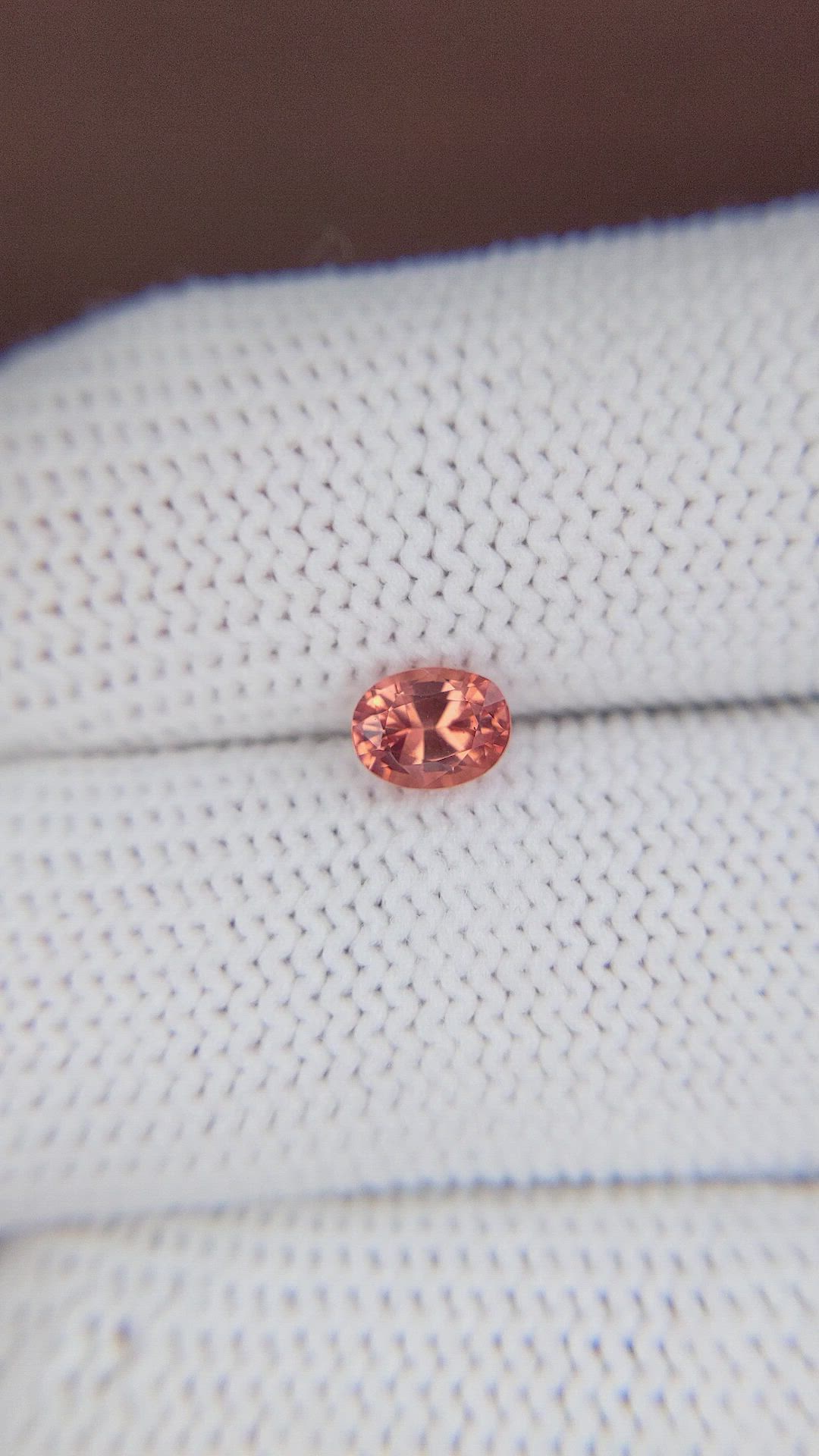 0.87 Ct. Padparadscha Sapphire from Madagascar Size Video