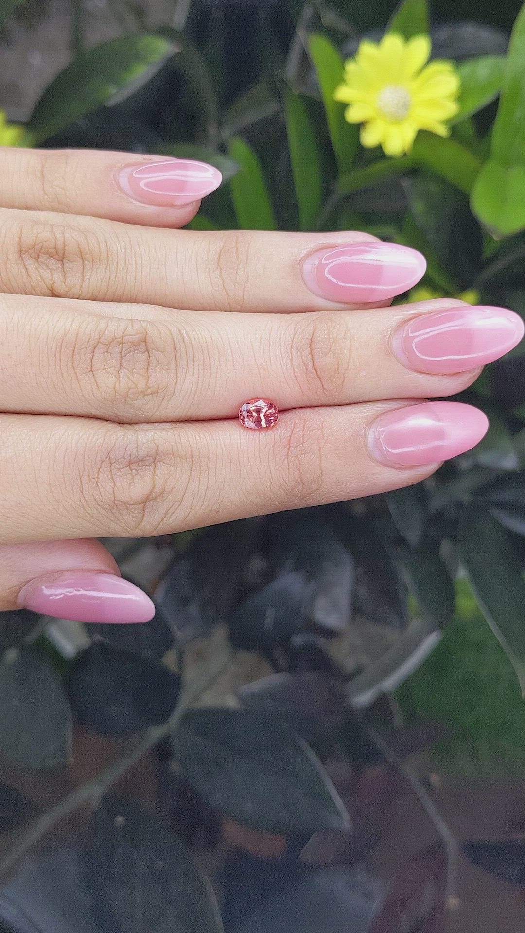 0.87 Ct. Padparadscha Sapphire from Madagascar Size Video