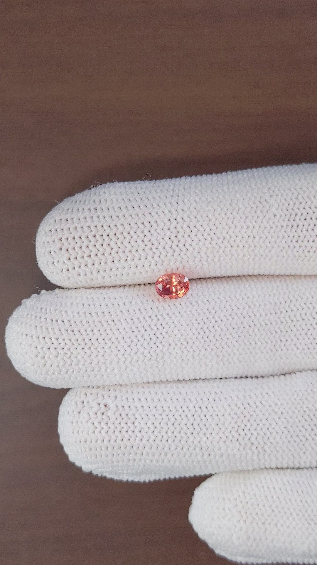 0.87 Ct. Padparadscha Sapphire from Madagascar Size Video