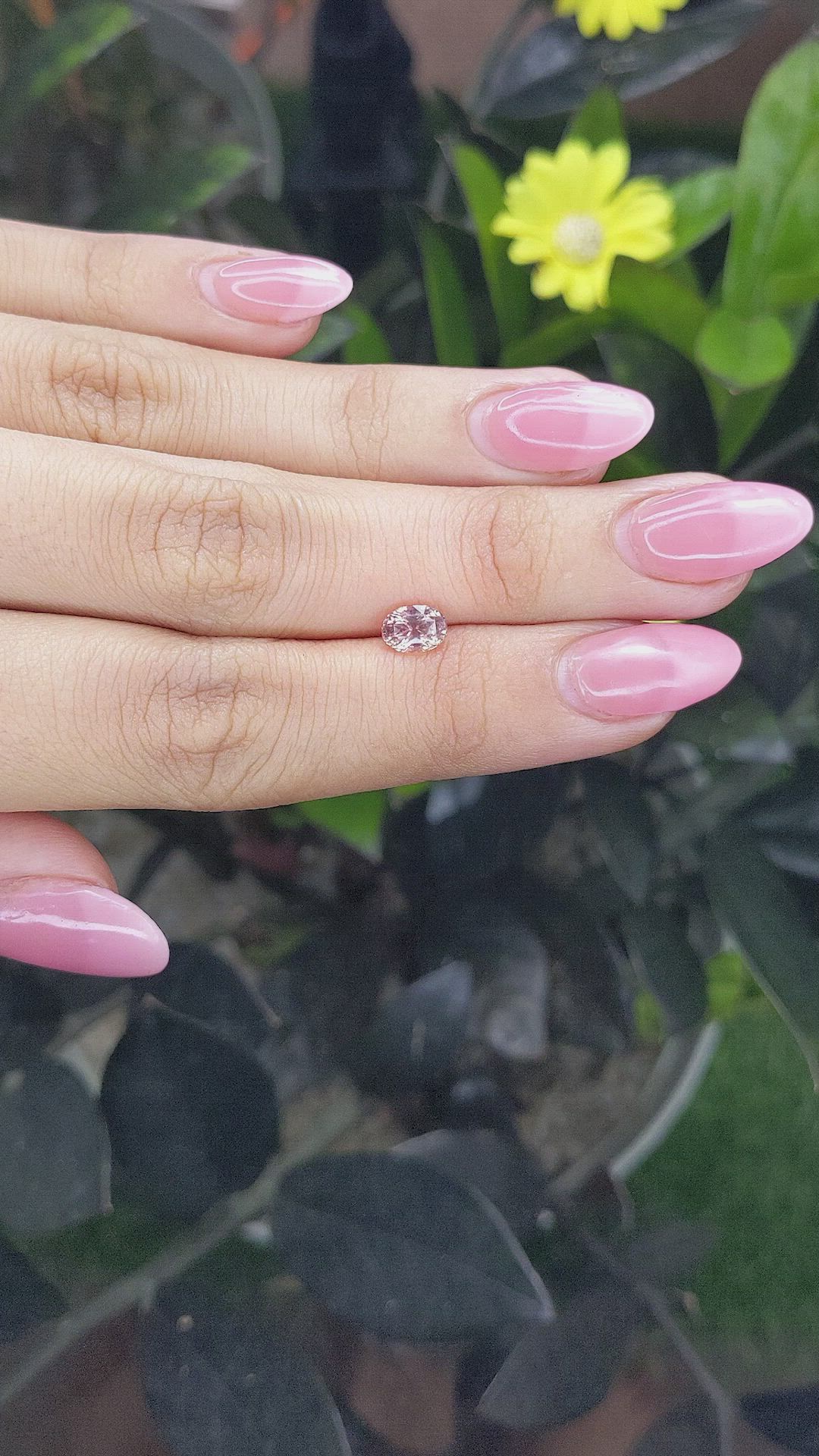 1.08 Ct. Padparadscha Sapphire from Ceylon (Sri Lanka) Size Video