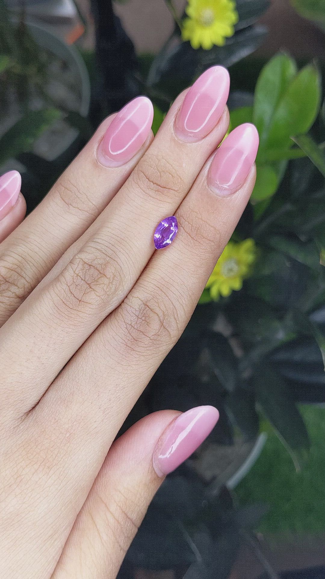 1.51 Ct. Purple Sapphire from Ceylon (Sri Lanka) Size Video